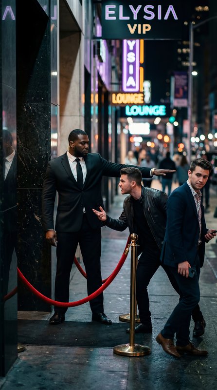 Crowd at Elysia VIP in New York City at night Premium Stock Image - stock photo