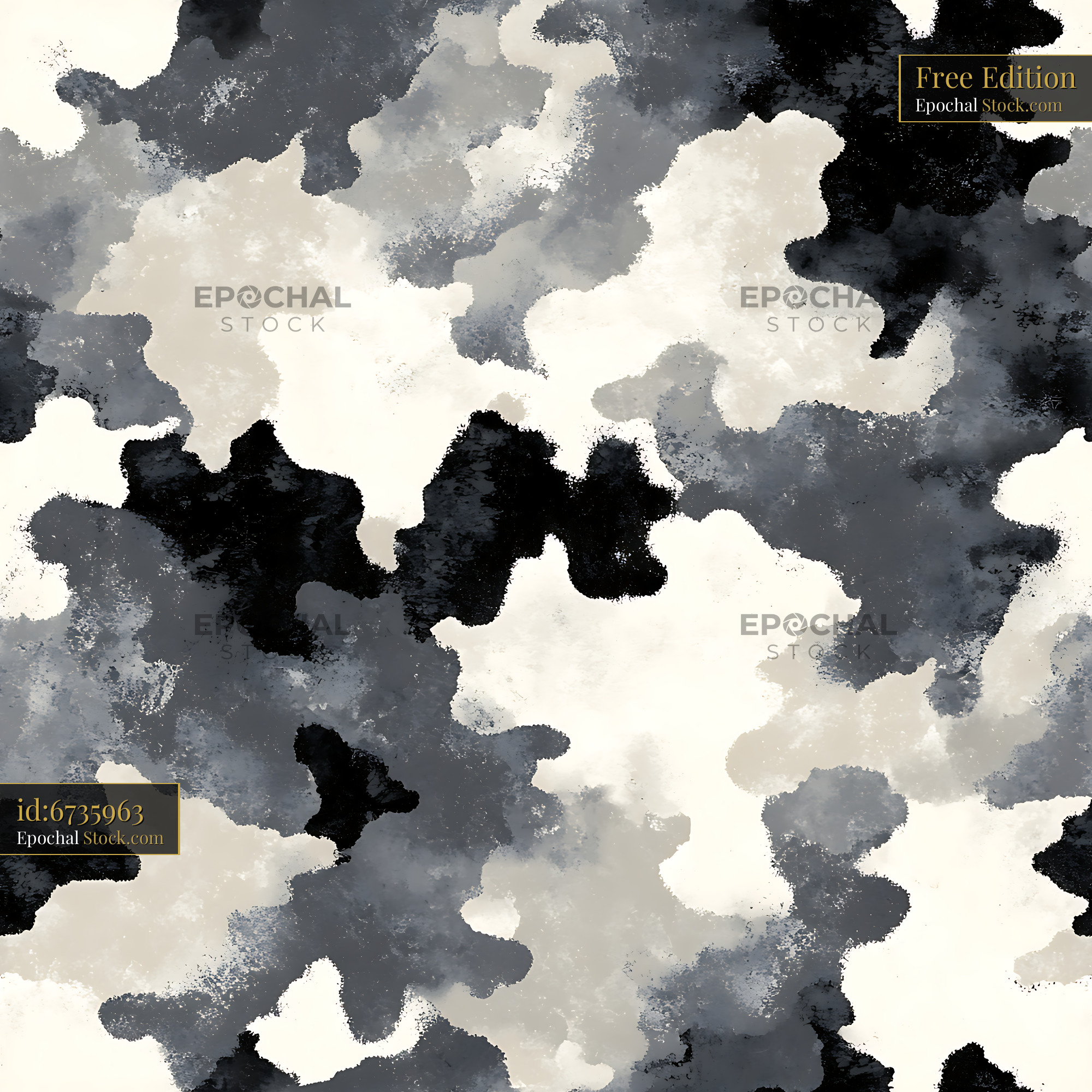 Monochromatic Watercolor Urban Camouflage