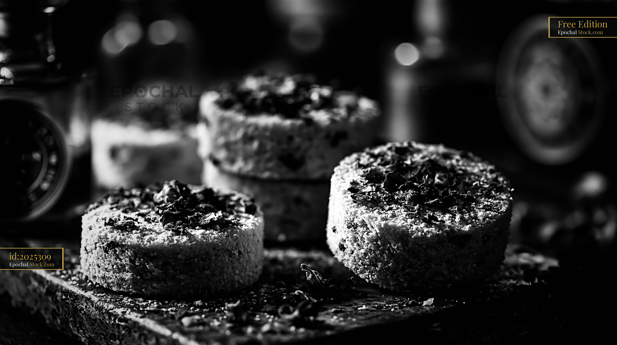 Rose water biscuits topped with dried petals on a rustic board - stock photo
