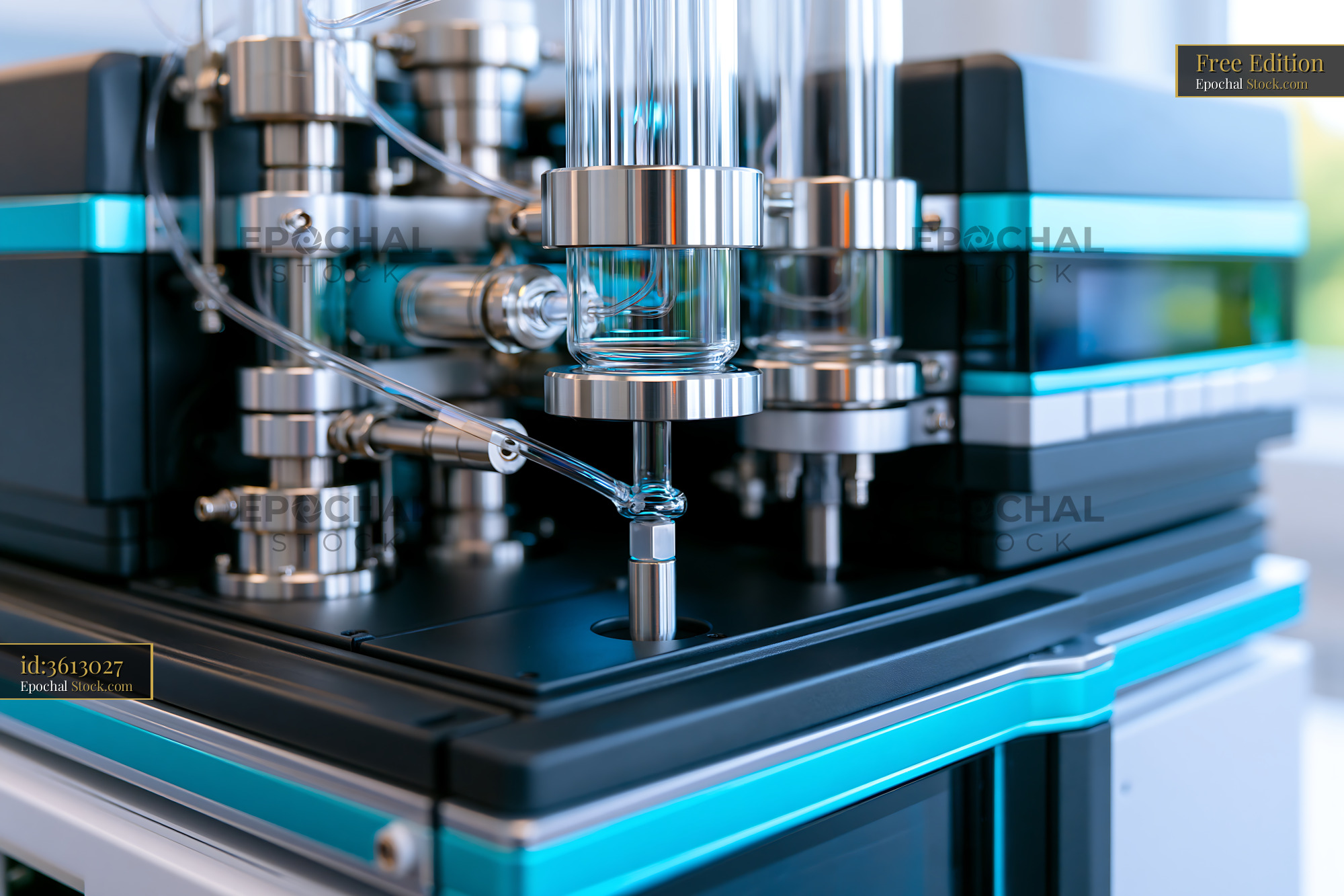 Size exclusion chromatography light scattering system in a modern lab - stock photo