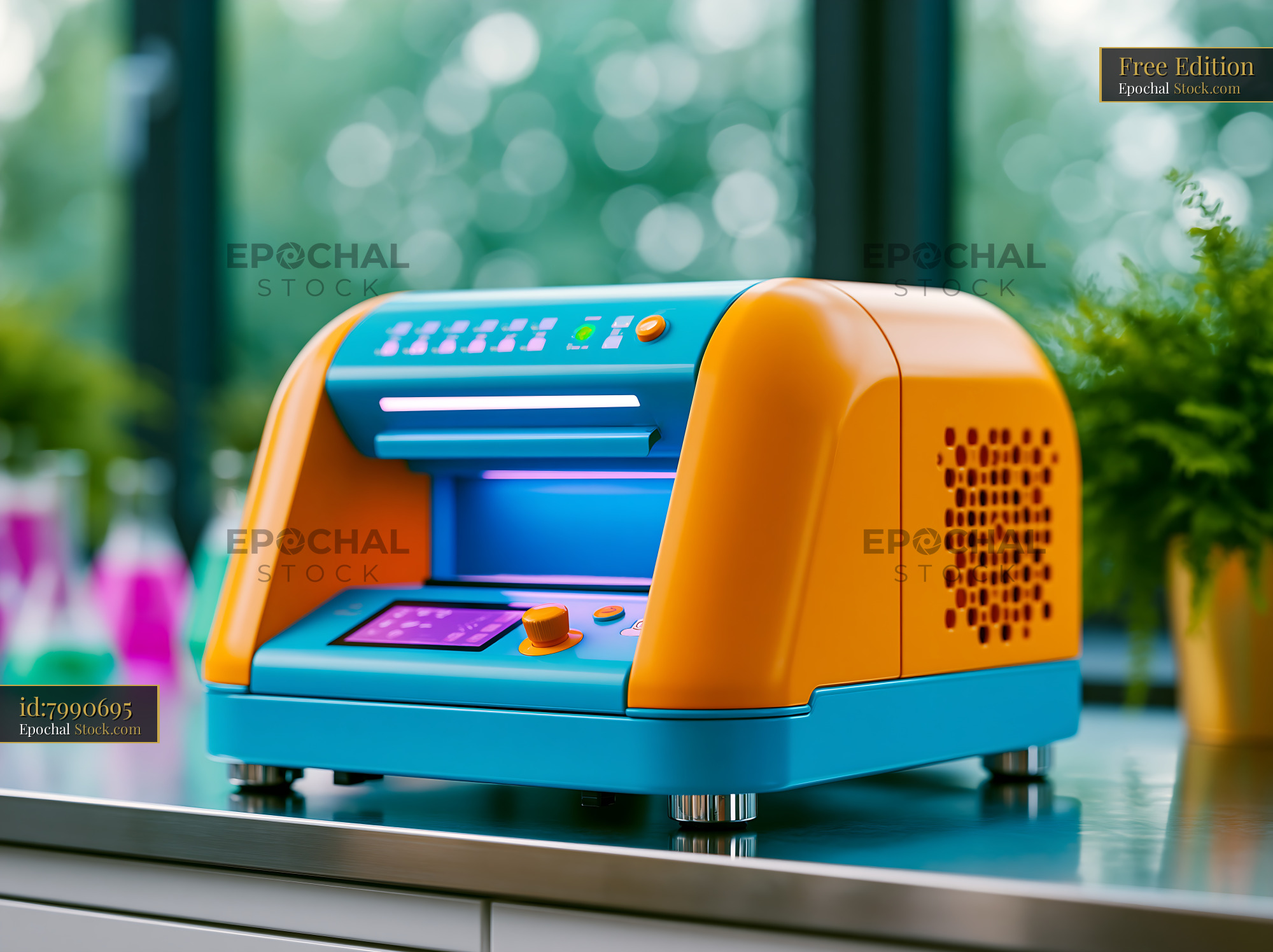 Modern scientific instrument for multi angle light scattering analysis - stock photo