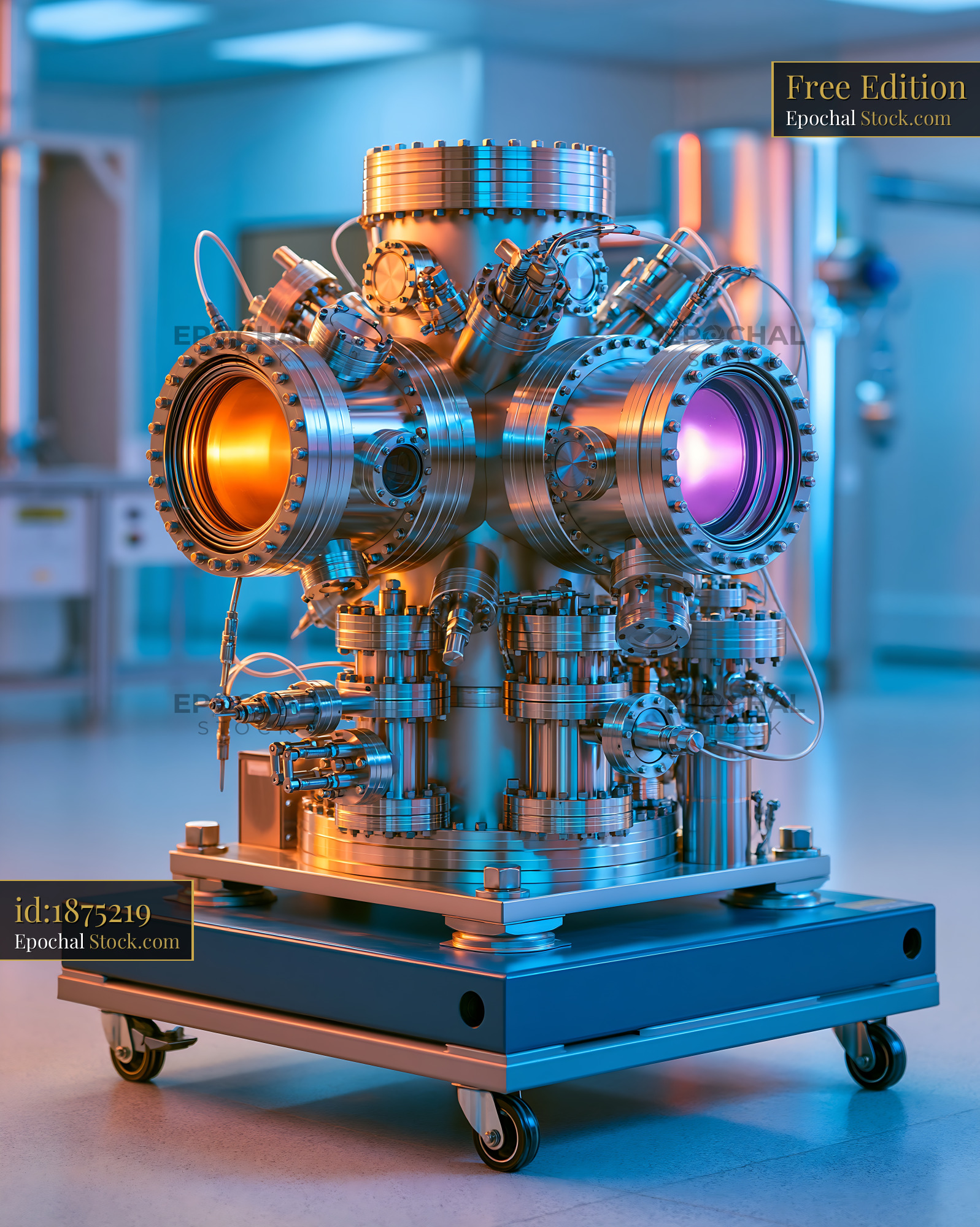 Vacuum chamber for near edge x-ray absorption fine structure - stock photo