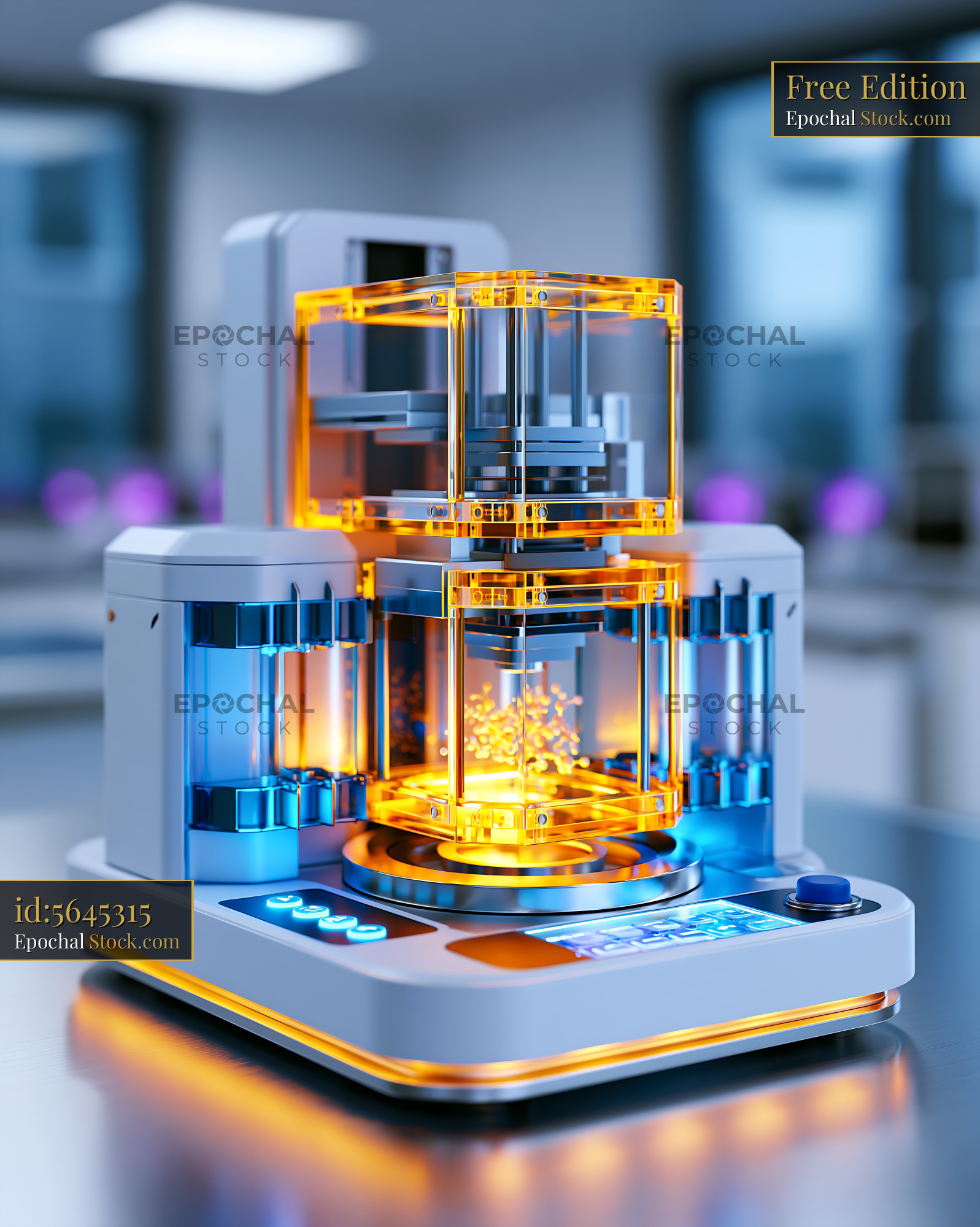 Automated analyzer for molecular interaction stoichiometry determinati - stock photo