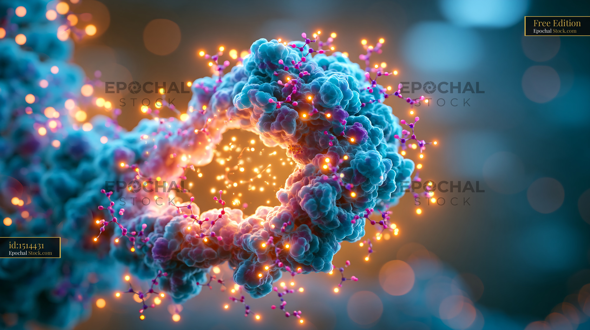 Protein molecule during fragment based lead discovery screening - stock photo