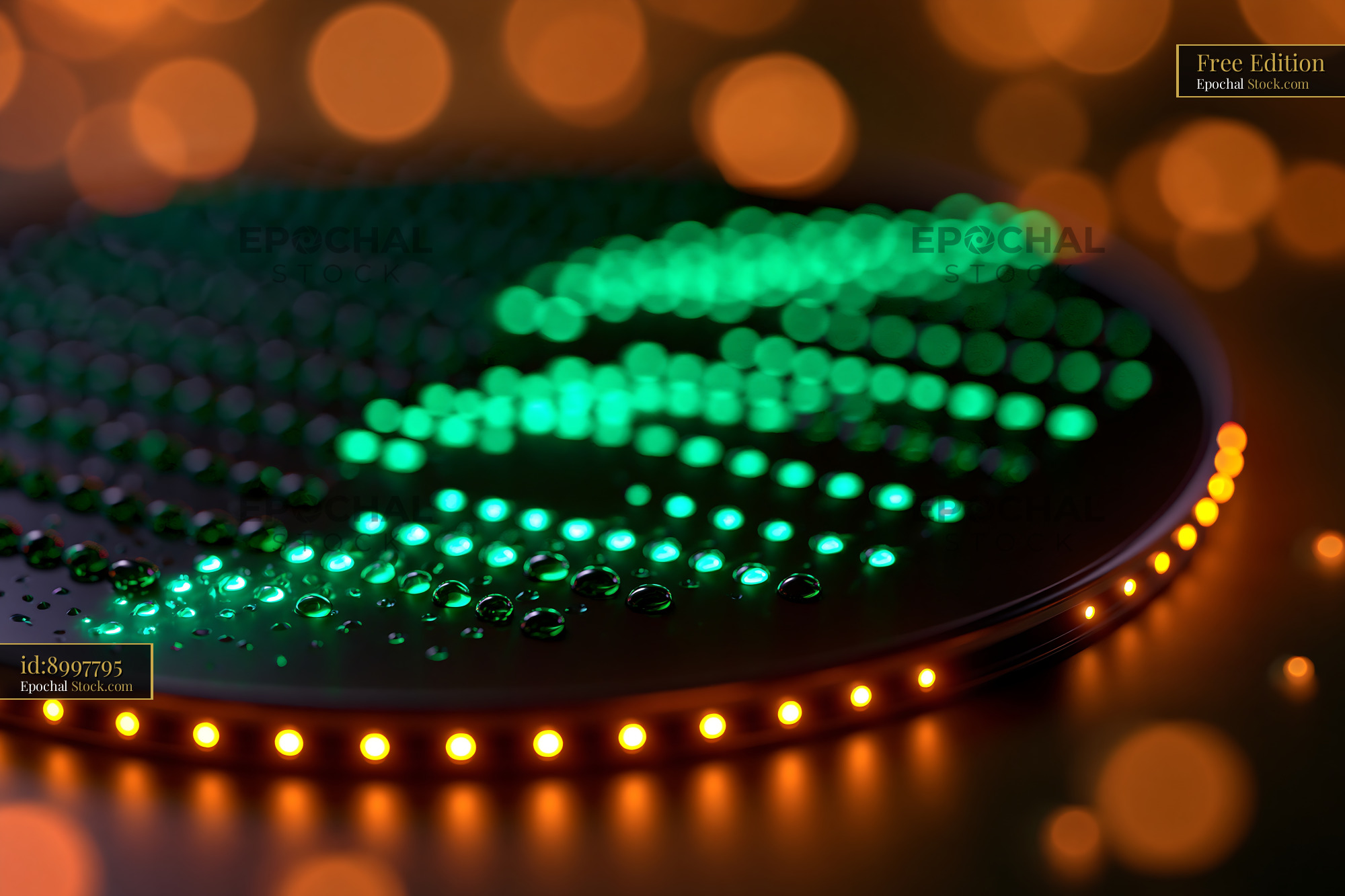 Cathodoluminescence imaging of DNA labeled nanocrystals on a sensor - stock photo
