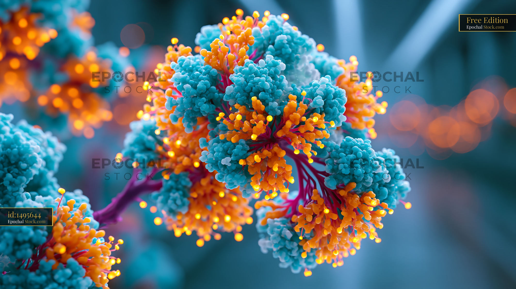 Abstract protein model for molecular interaction stoichiometry determi - stock photo