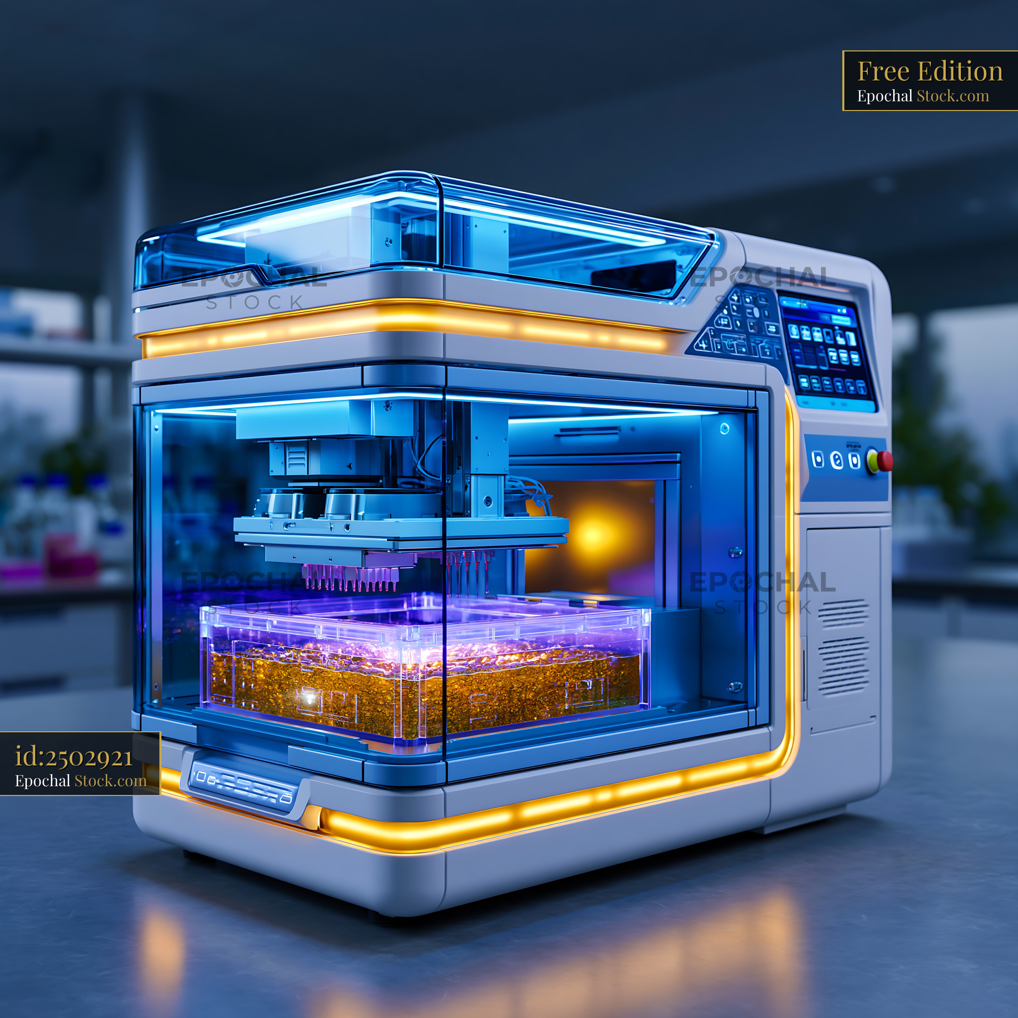 Automated biotech system for copper his tag chelate spa bead assays - stock photo