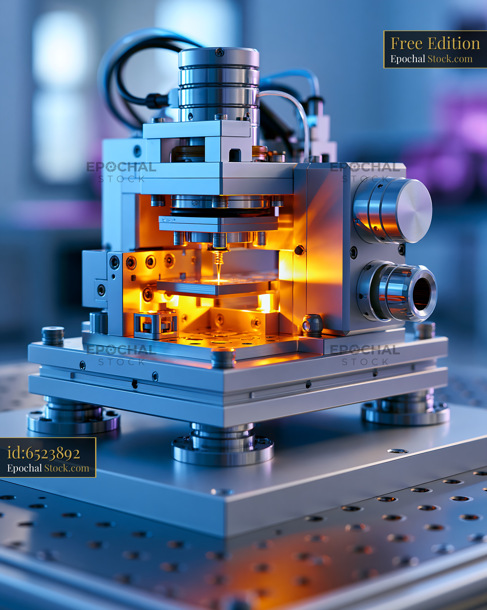 Precision microscope for tip enhanced raman mapping of dna strands - stock photo