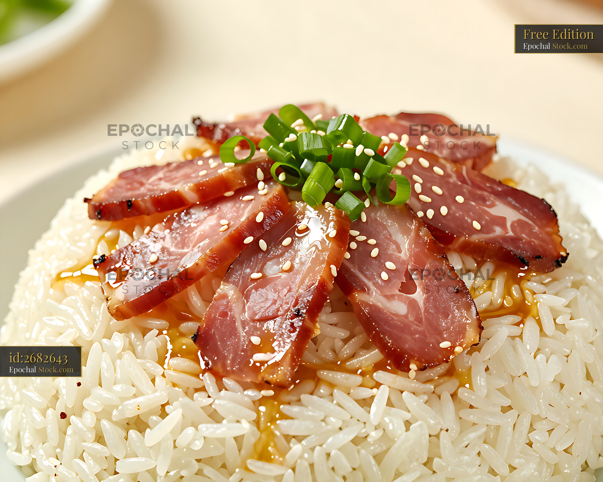 Yunnan Xuan Wei Huo Tui Zheng Fan steamed rice with cured ham - stock photo
