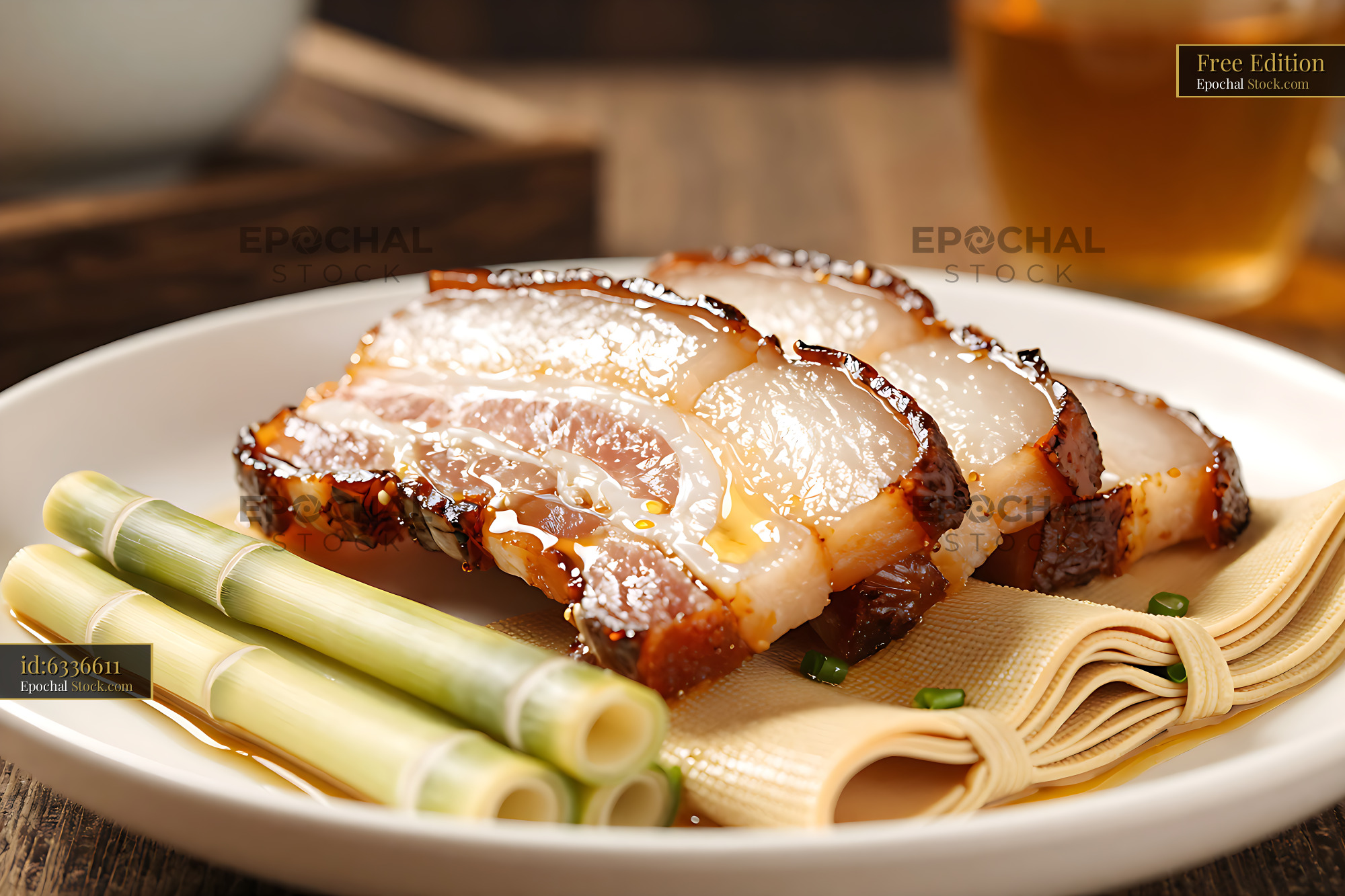 Anhui Zang Rou Yan Du Xian with pork belly and bamboo shoots - stock photo