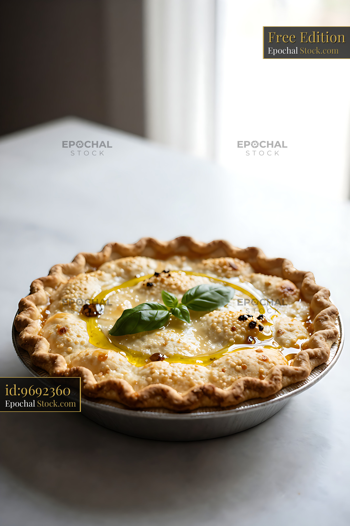 Savory Colorado mountain pie with golden crust and fresh basil