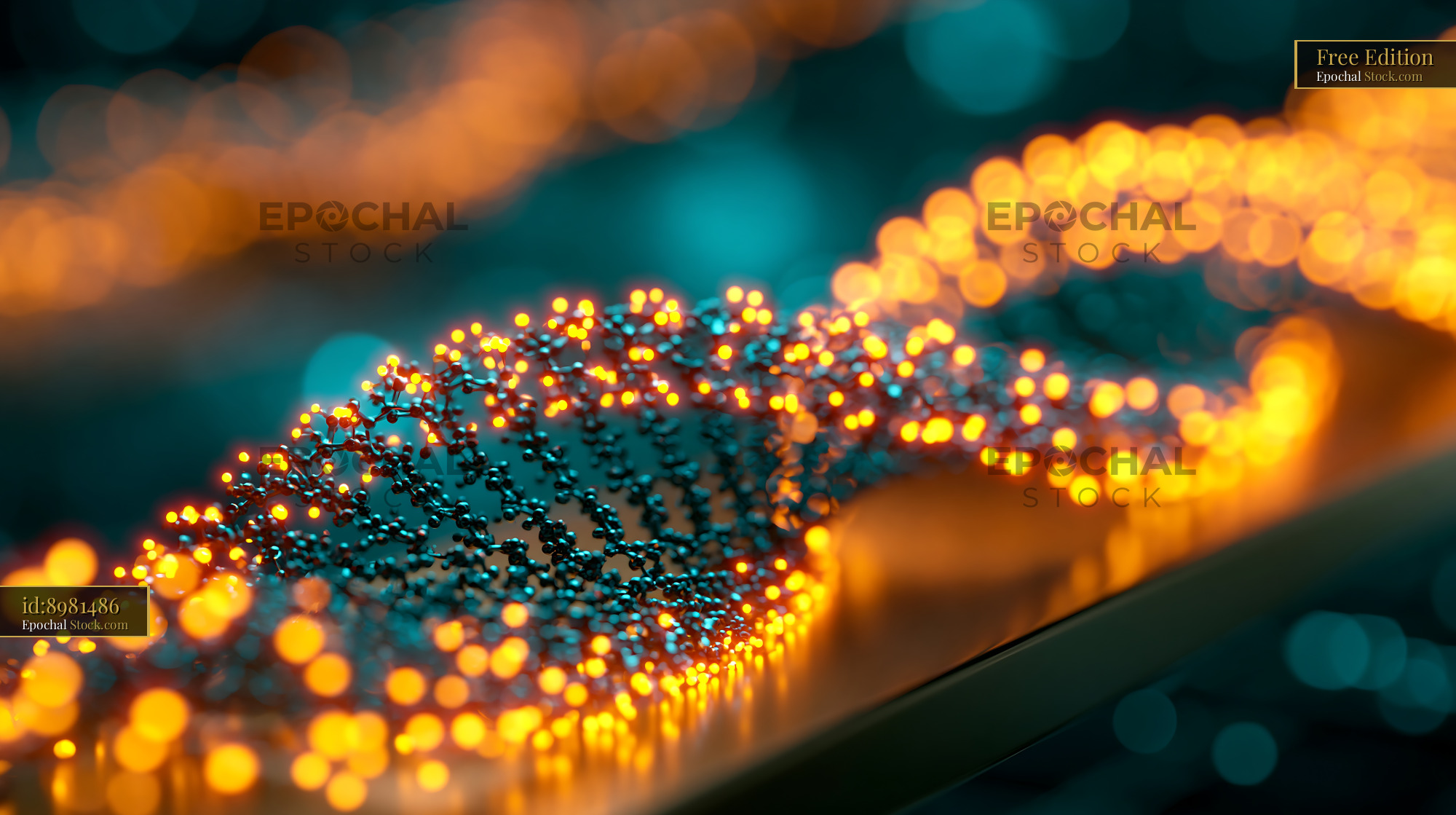 DNA double helix for sum frequency generation spectroscopy surface dna - stock photo