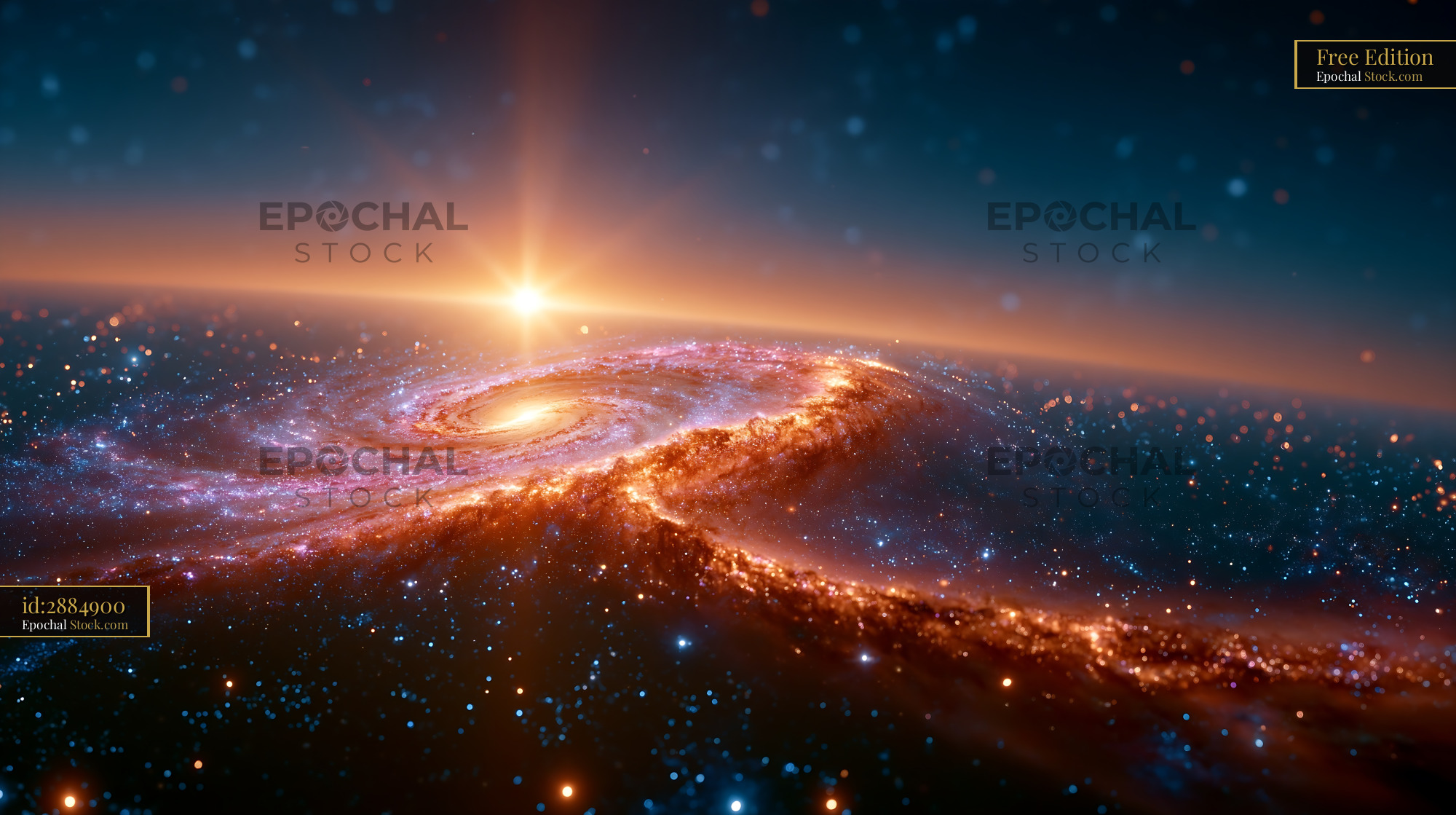 Vibrant NGC 660 polar ring galaxy with a bright central star - stock photo