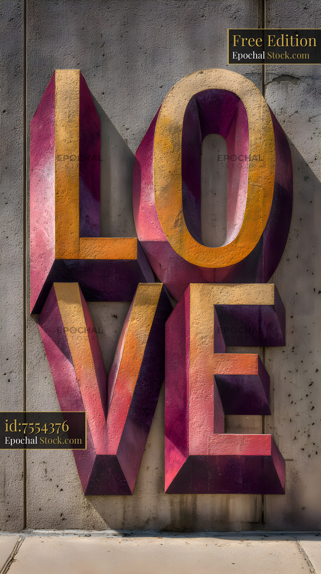 Colorful love art on a wall in an urban area during daylight Free Premium Stock Image