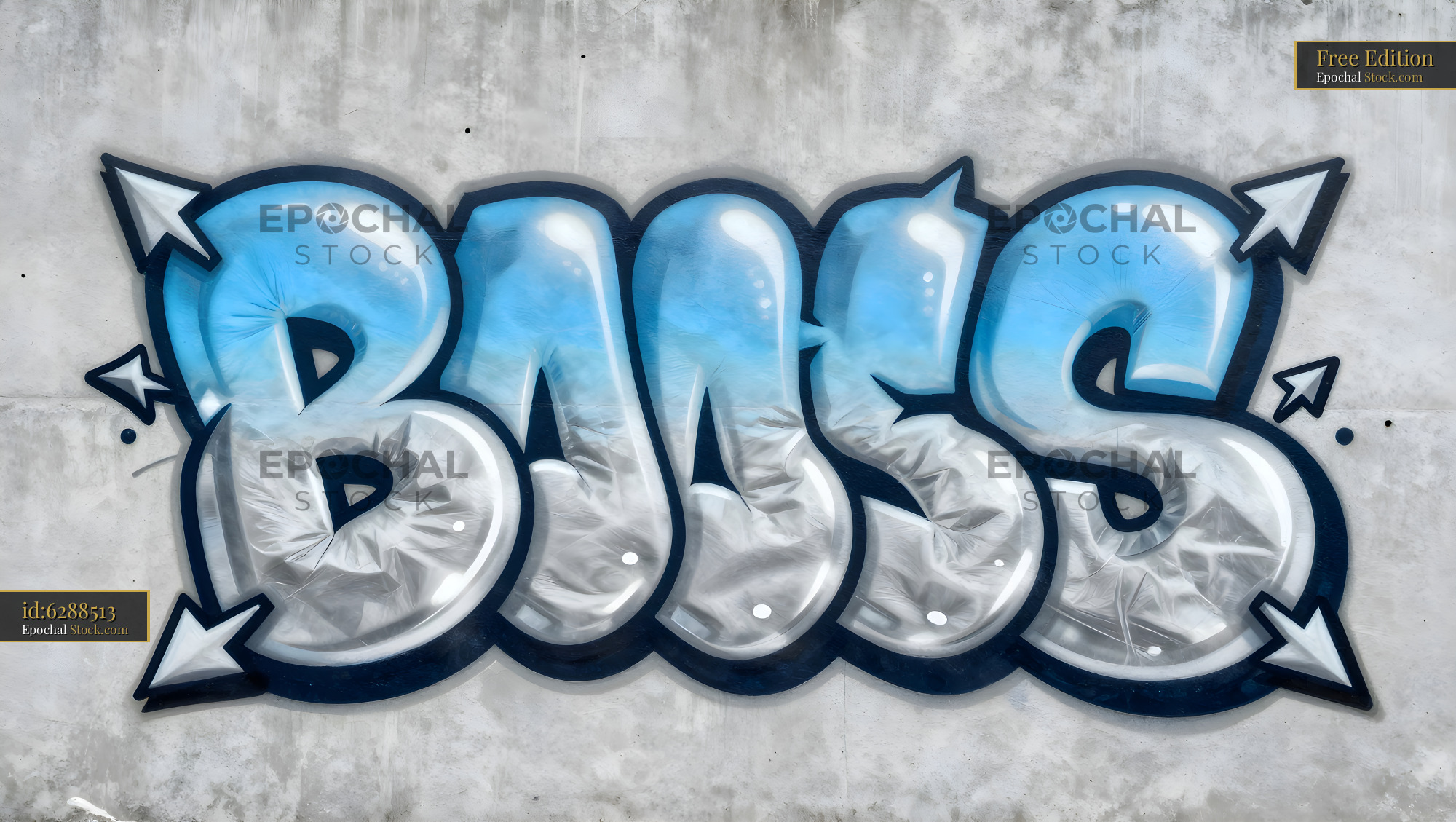 Colorful graffiti on a concrete wall in an urban area Free Premium Stock Image