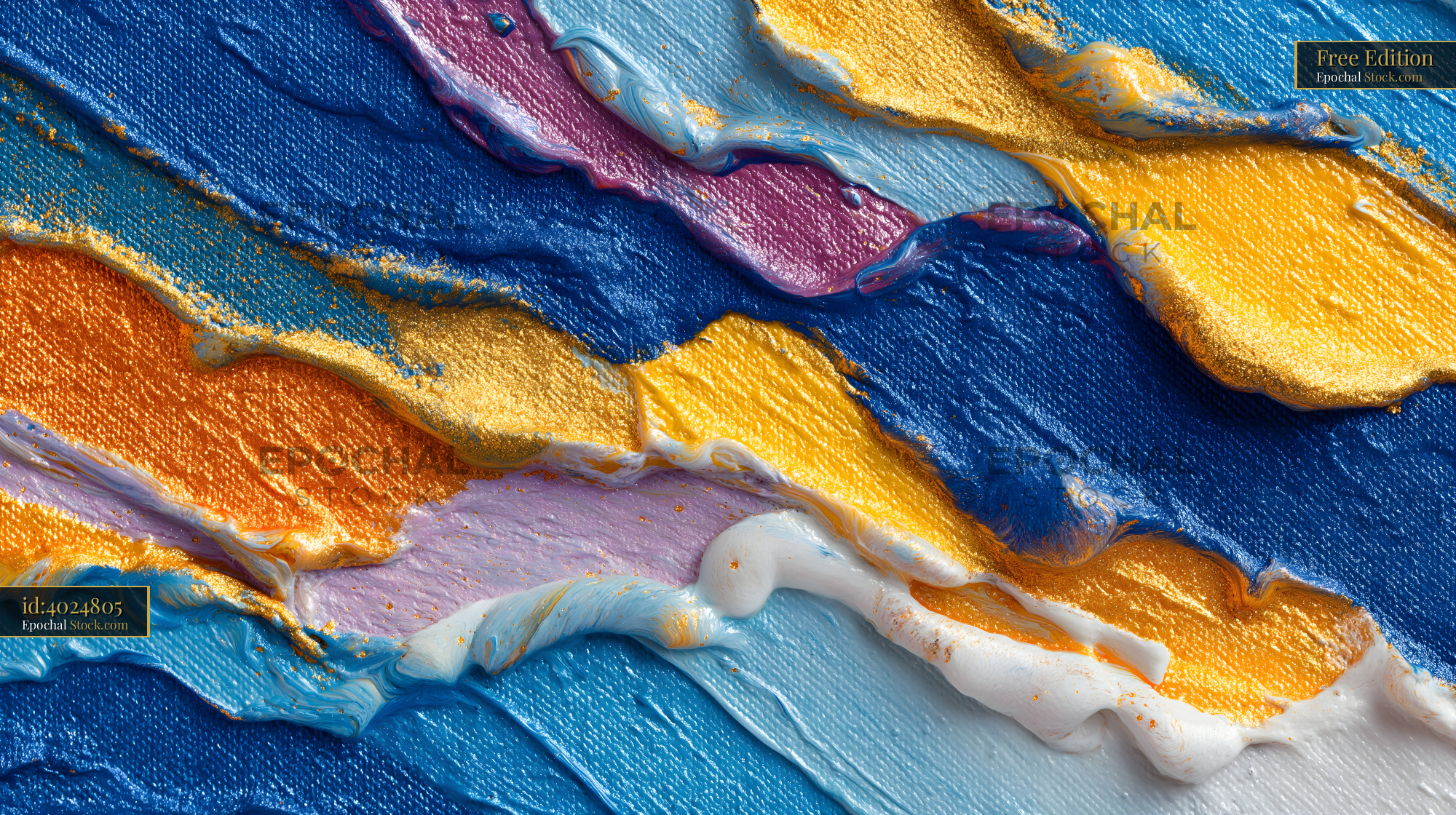 Colorful abstract painting with bold texture and lines Free Premium Stock Image