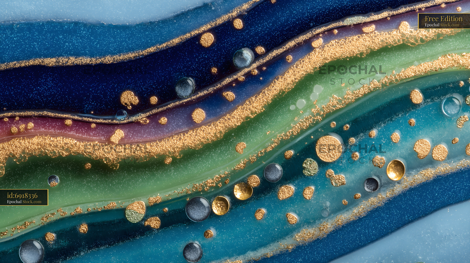 Colorful resin artwork on display during the afternoon Free Premium Stock Image