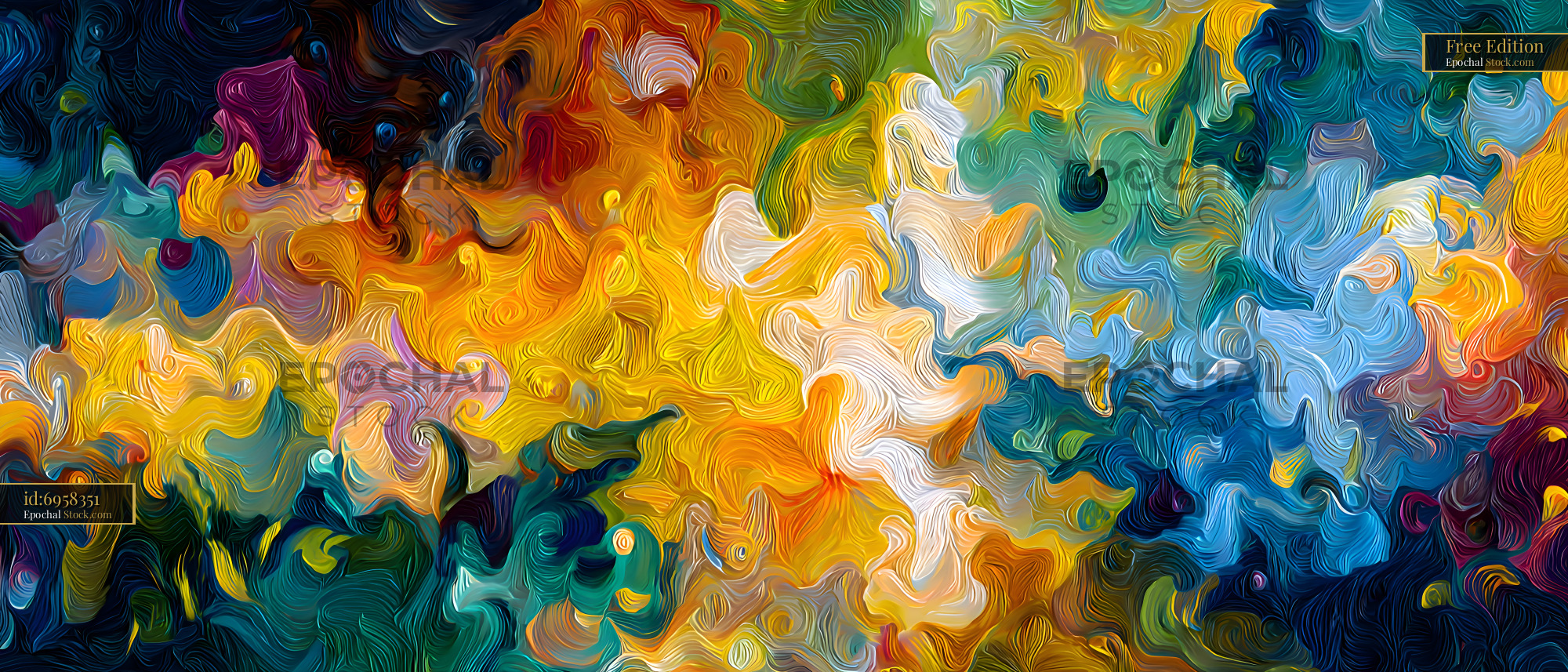 Colorful abstract design showing swirling patterns and textures Free Premium Stock Photo