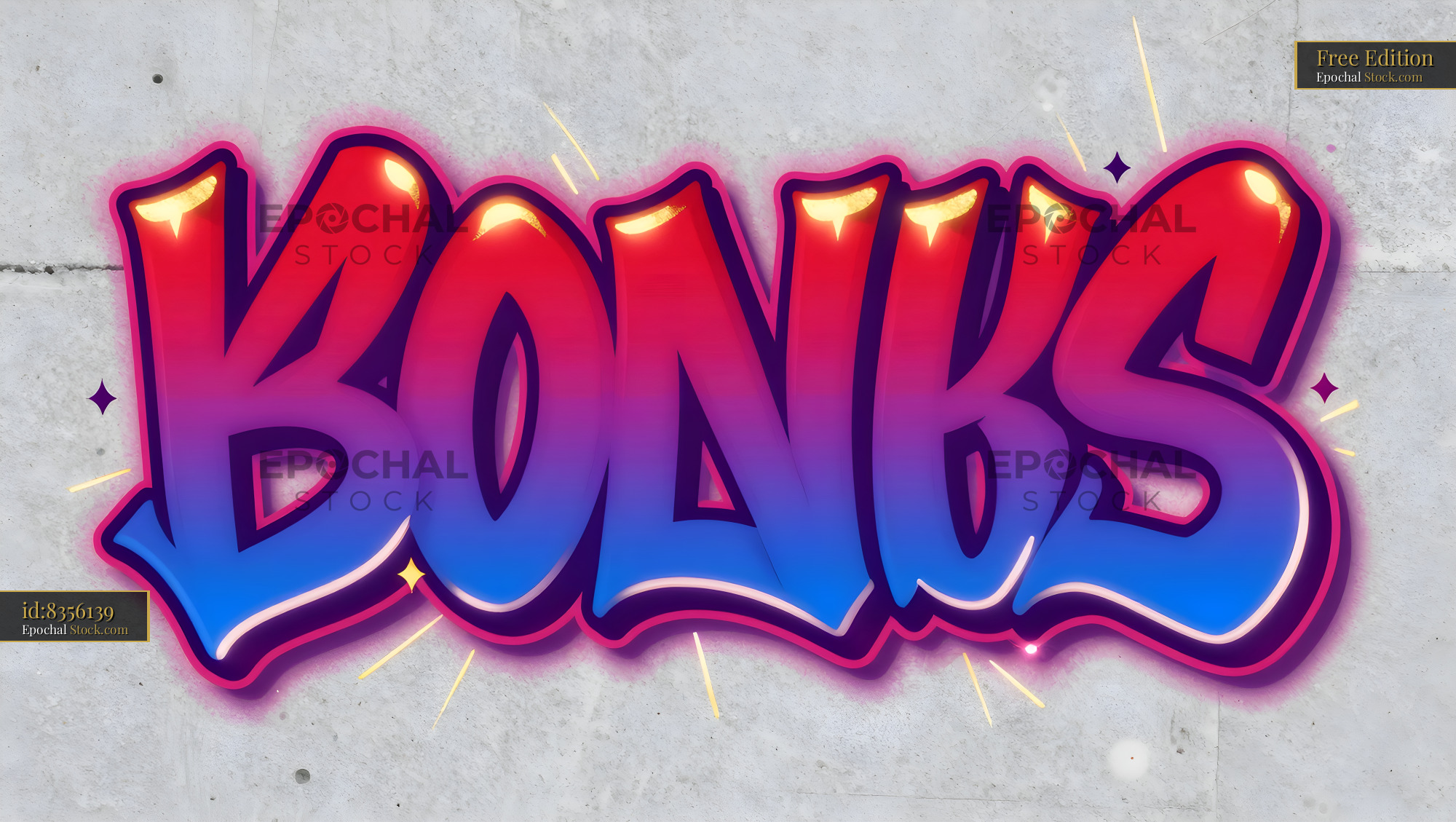 Colorful graffiti art on a city wall in an urban area Free Premium Stock Photo