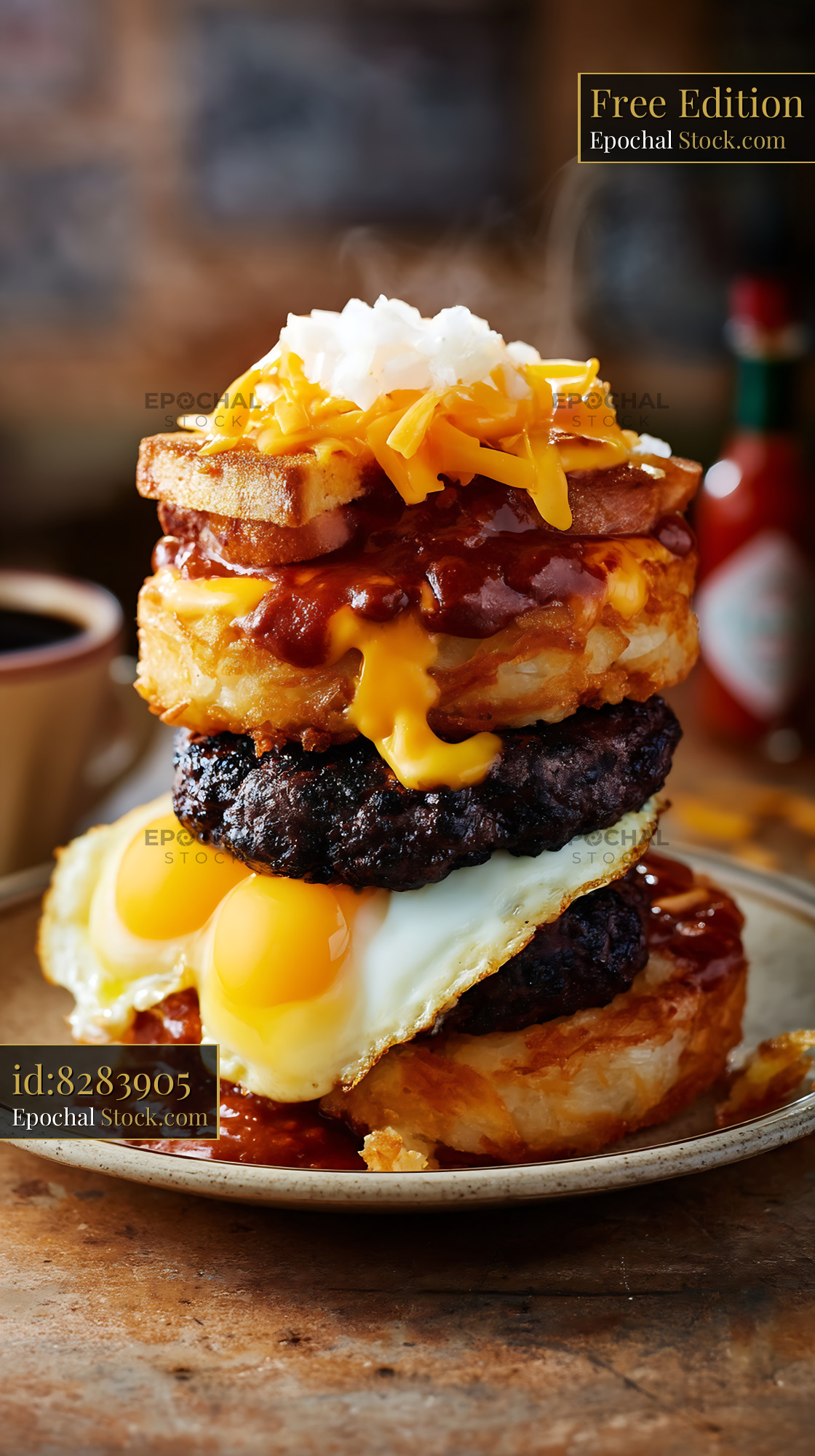 St. Louis Slinger Gourmet Breakfast Stack - stock photo