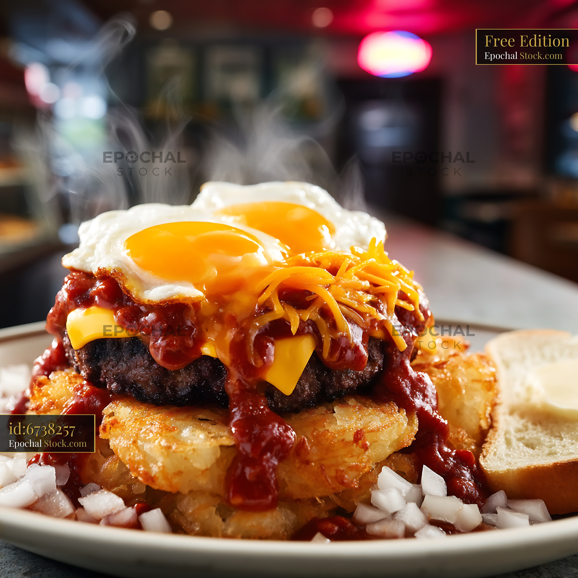 St. Louis Slinger With Fried Egg - stock photo