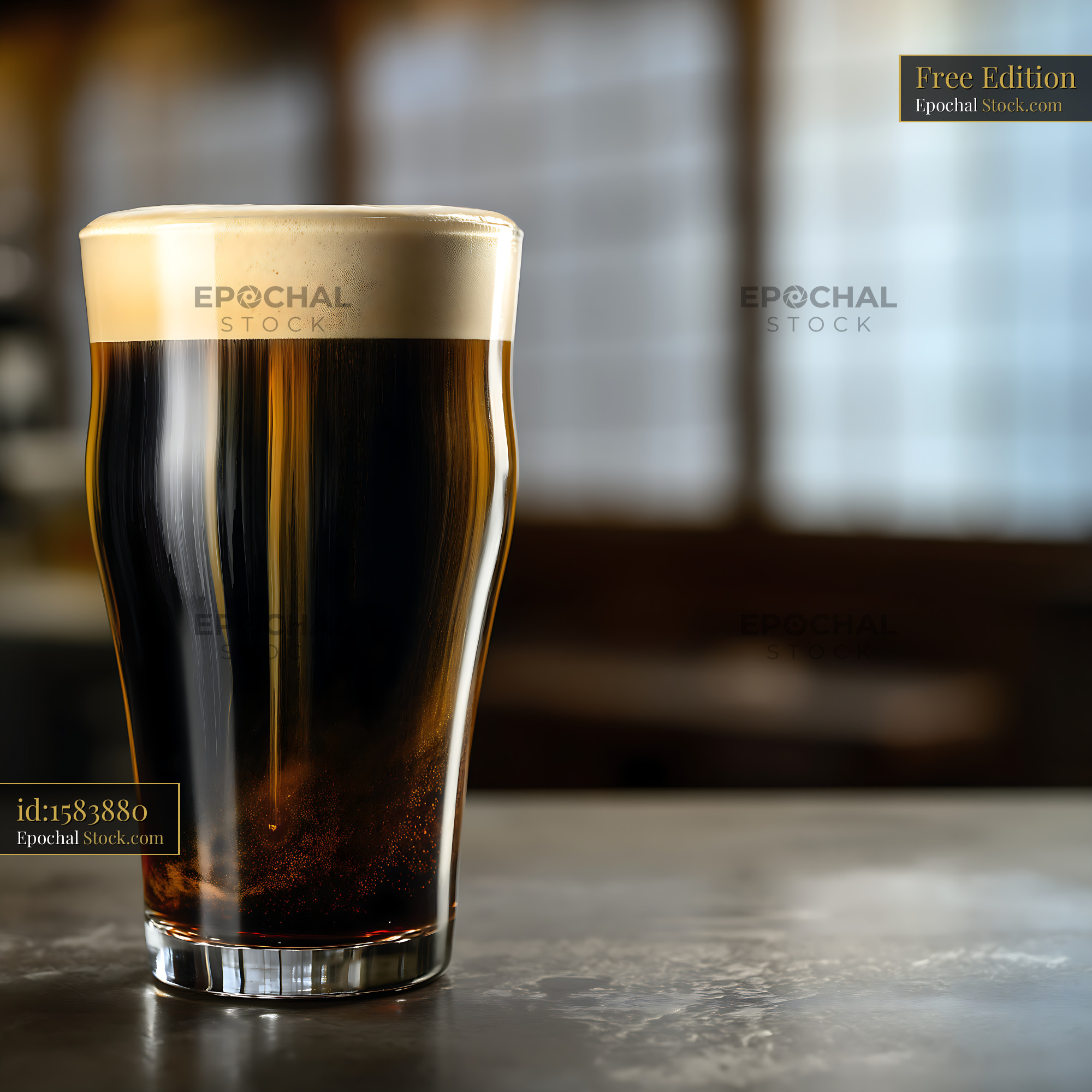 Nitro Caramel Coffee with Creamy Foam Head - stock photo