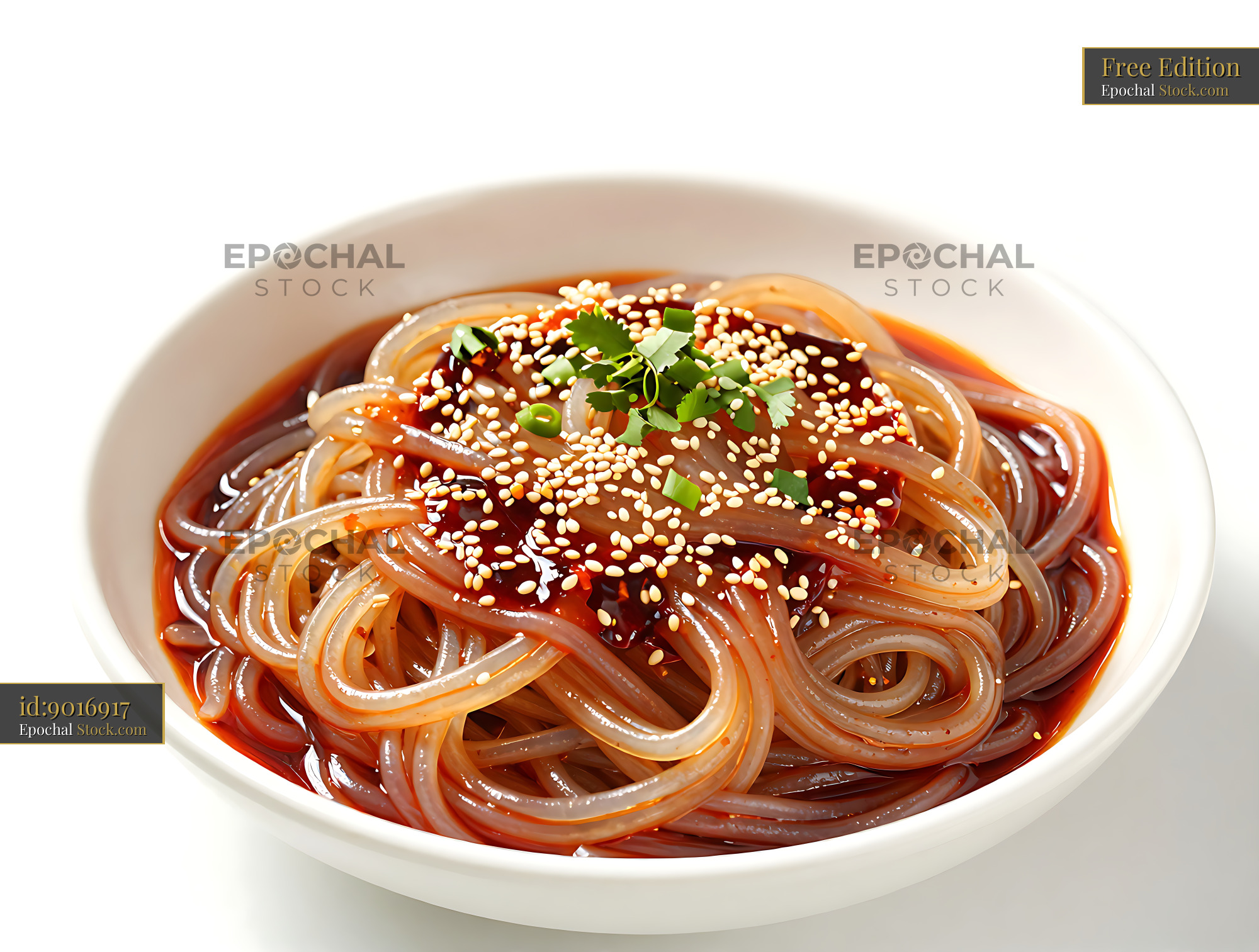 Sichuan Glass Noodle Salad with Sesame - stock photo