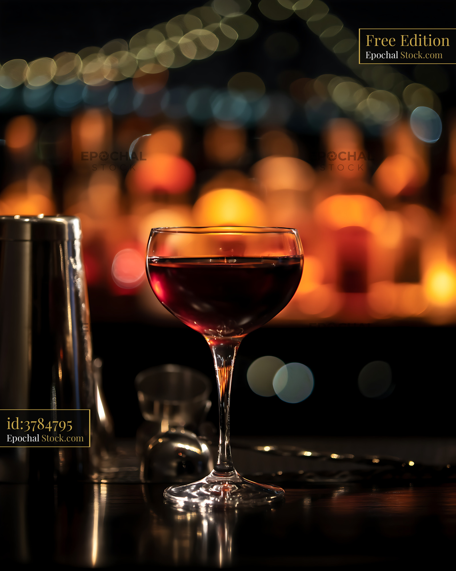 Bushwick Cocktail at Upscale Bar - stock photo