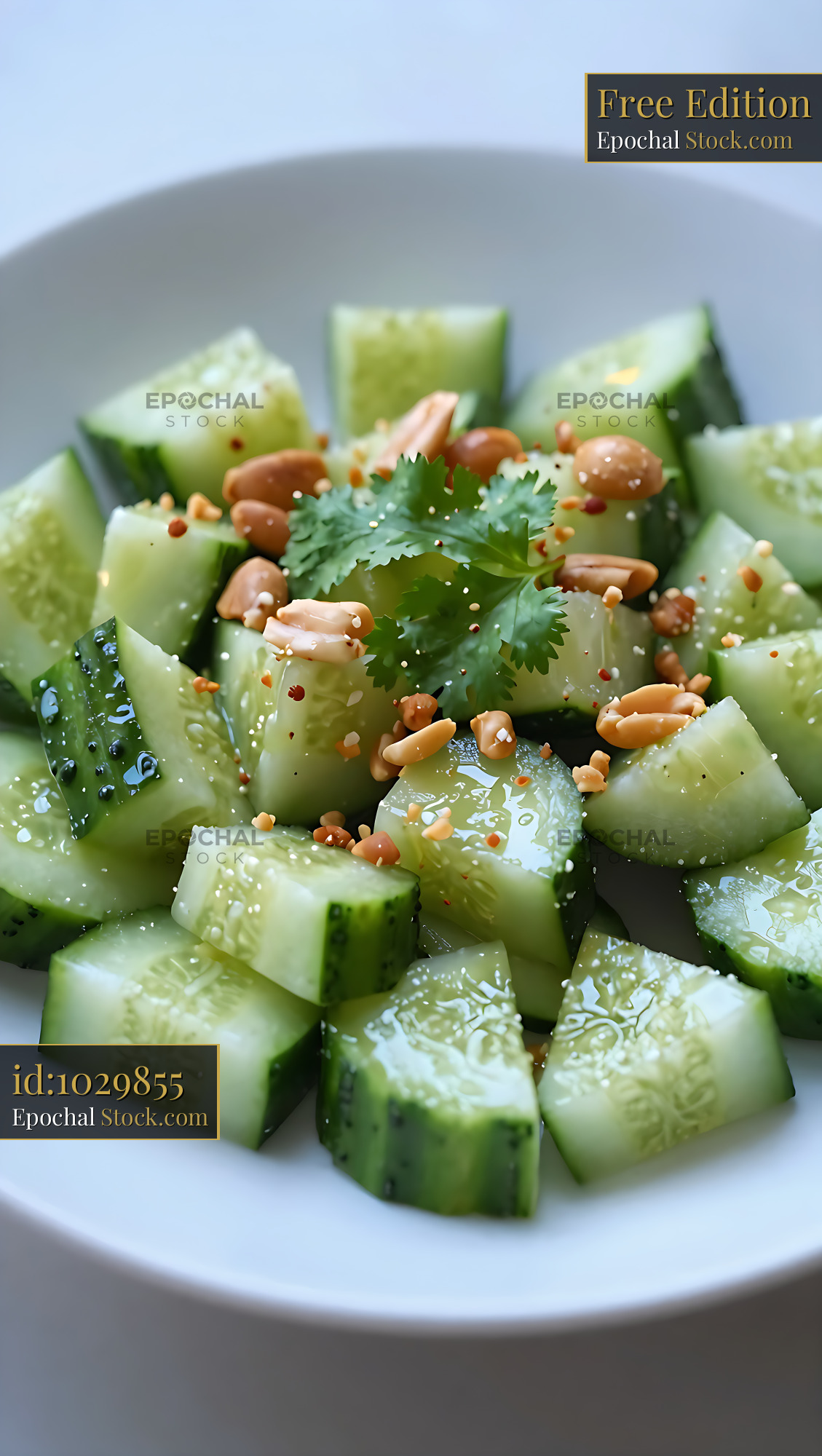 Kakdi Koshimbir: Fresh Cucumber Salad - stock photo
