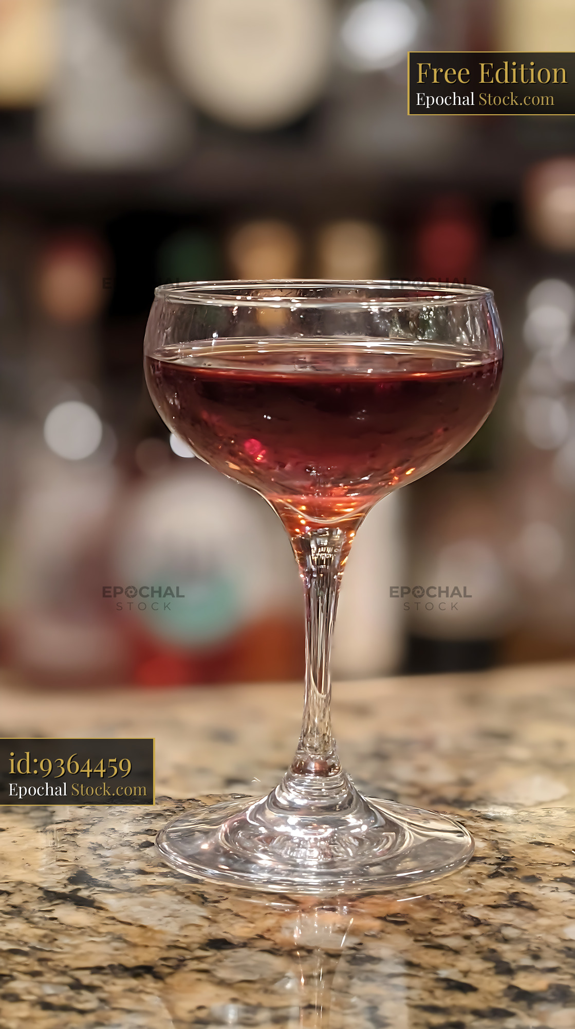 Bushwick Cocktail Served in Coupe Glass - stock photo