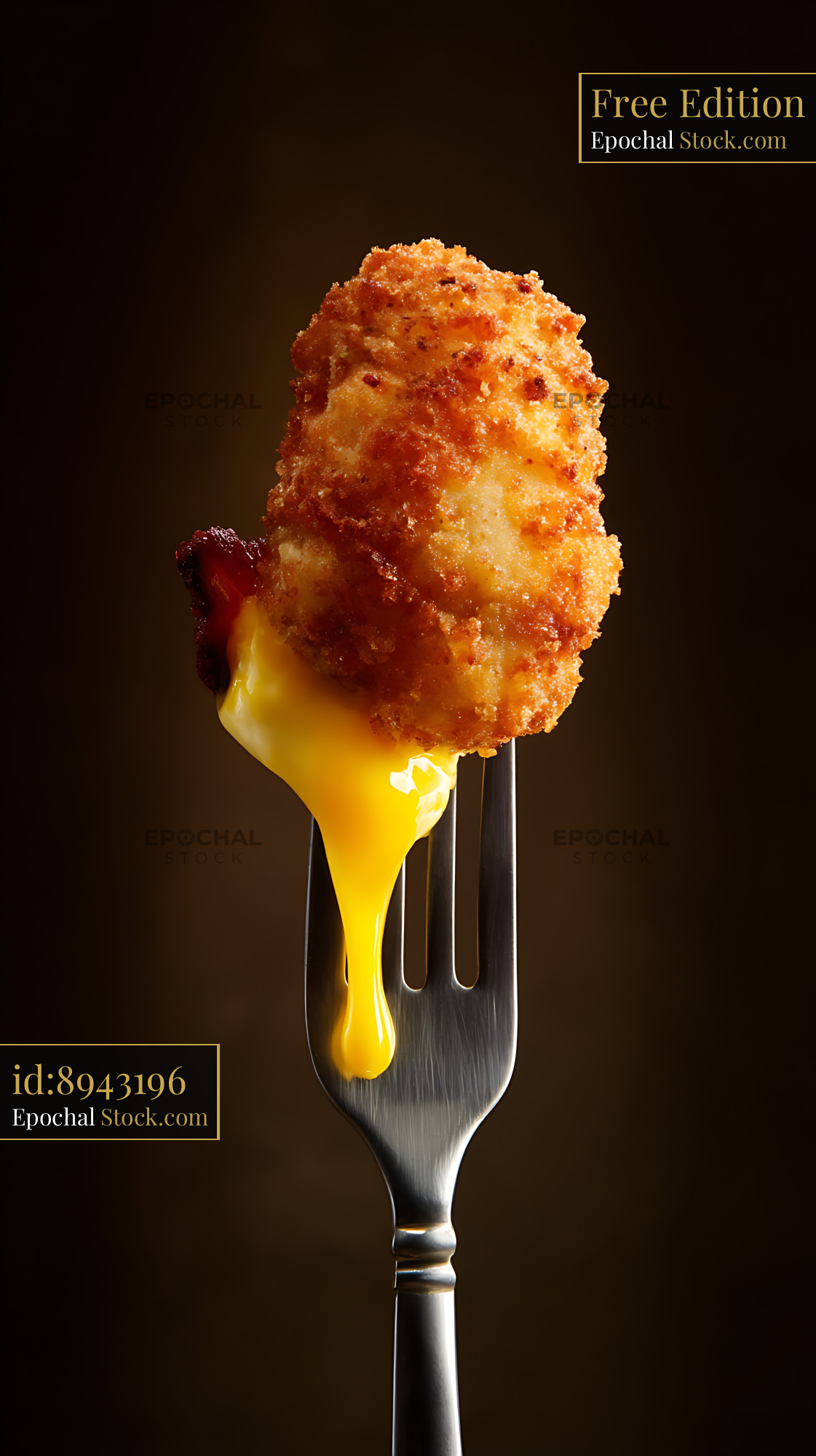 Crispy Fried Chicken Nugget with Melted Butter - stock photo
