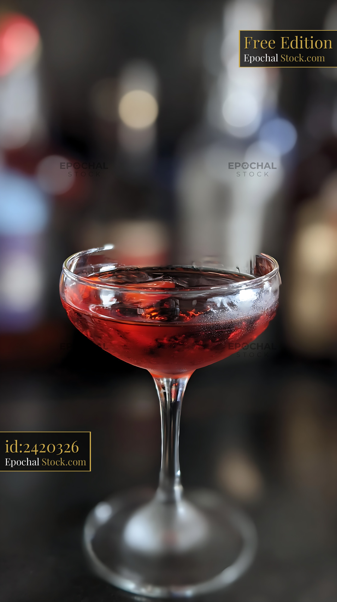 Bushwick Cocktail in Coupe Glass - stock photo