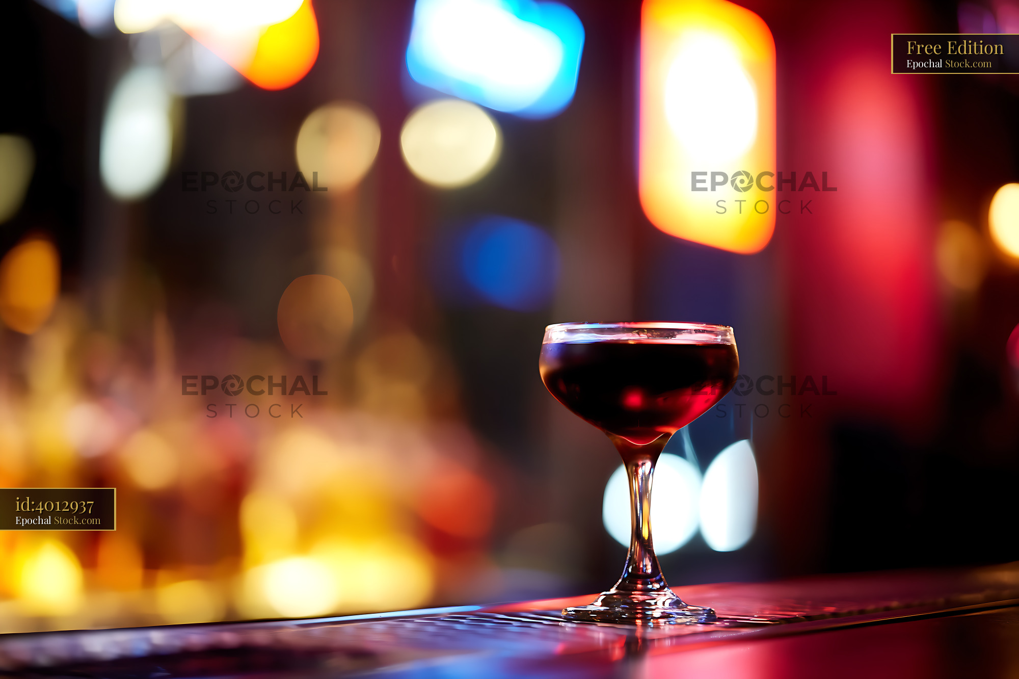 Bushwick Cocktail in Nightclub Bar - stock photo