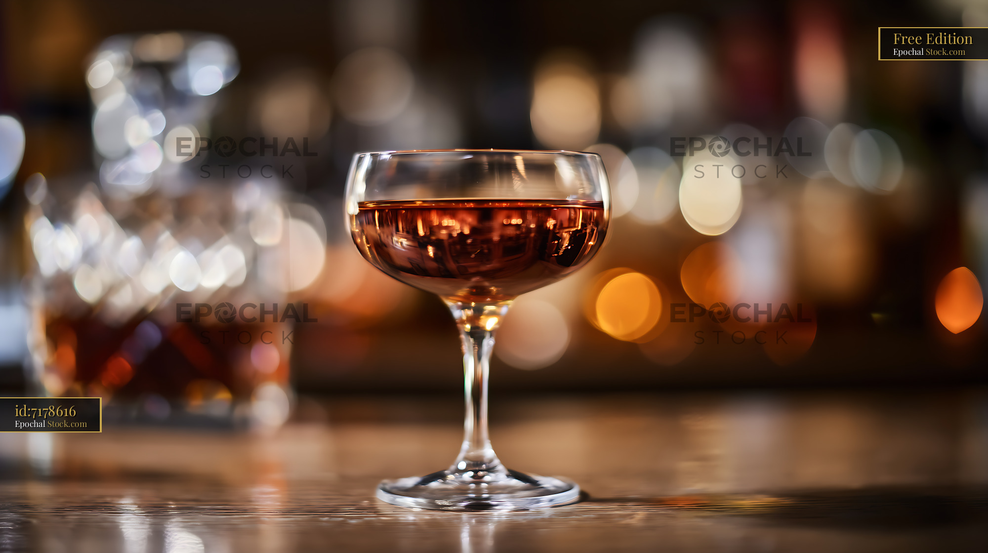 Bushwick Cocktail in Coupe Glass - stock photo