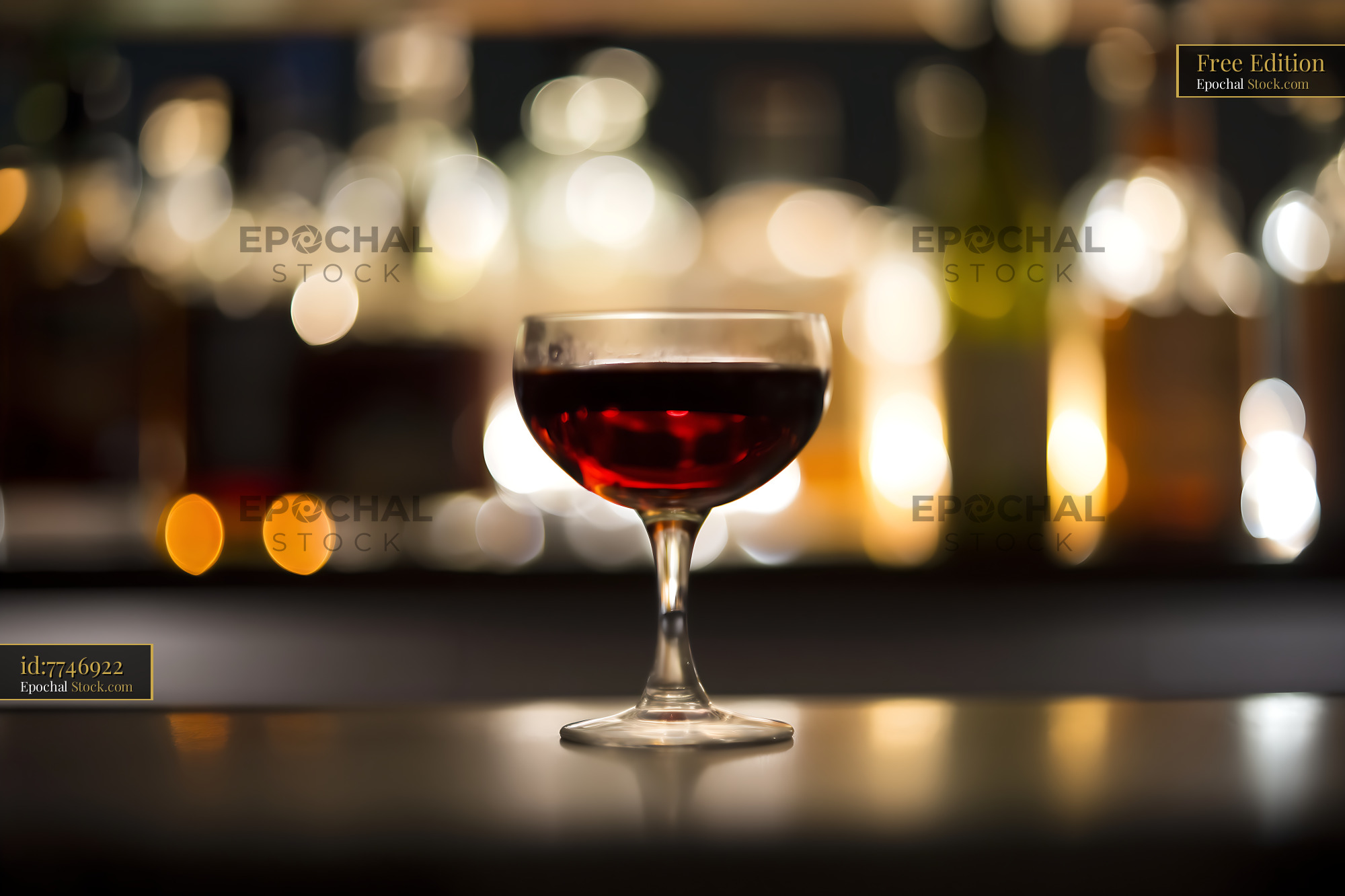 Bushwick Cocktail in Coupe Glass - stock photo