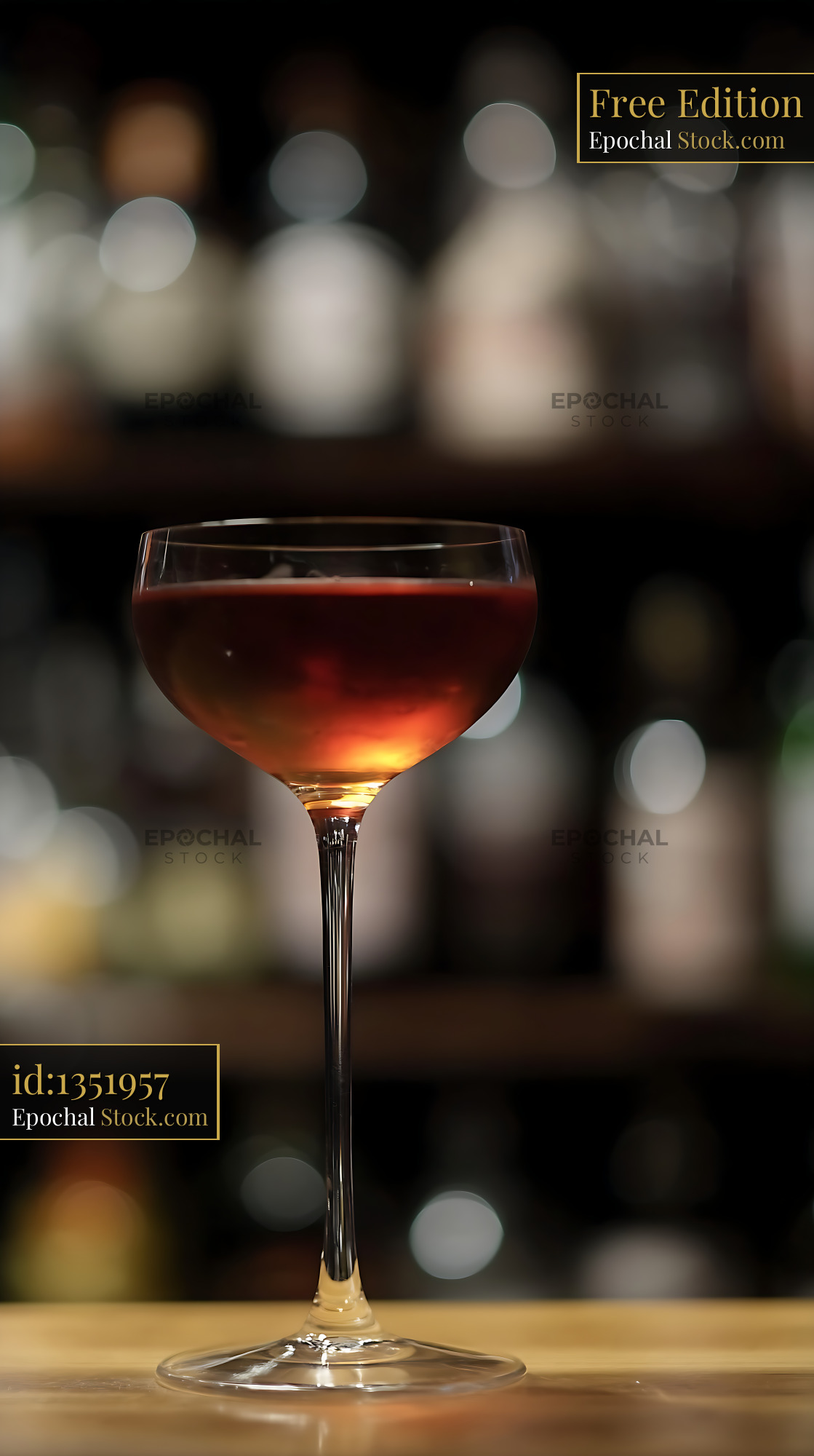Bushwick Cocktail in Elegant Coupe Glass - stock photo