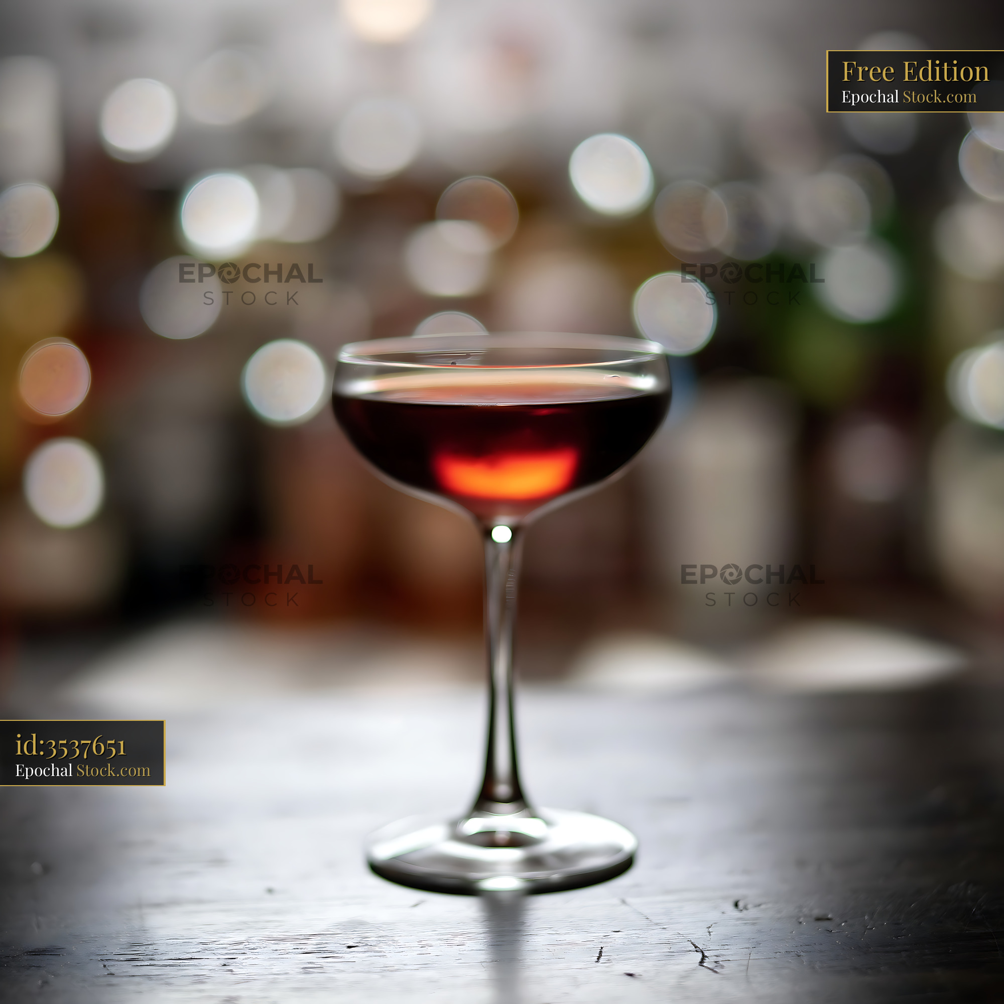 Bushwick Cocktail in Coupe Glass - stock photo