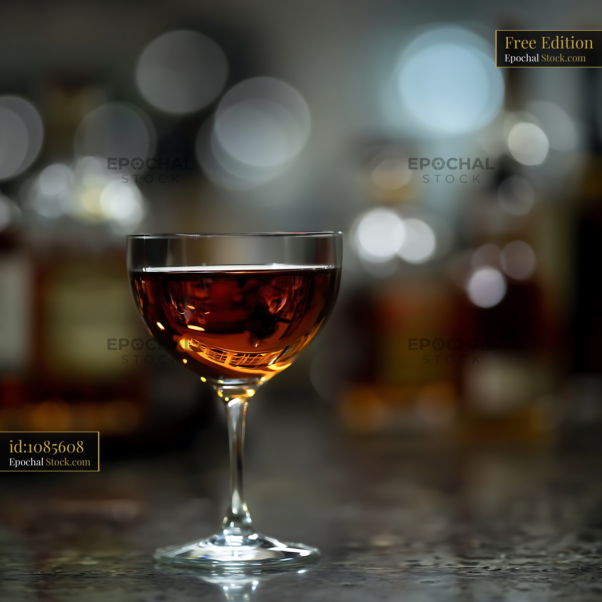 Bushwick Cocktail in Coupe Glass - stock photo