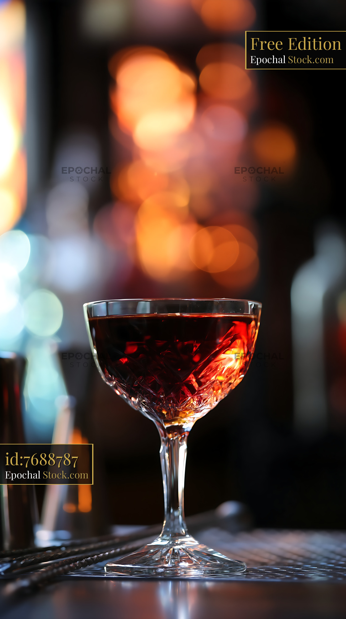 Bushwick Cocktail in Coupe Glass - stock photo