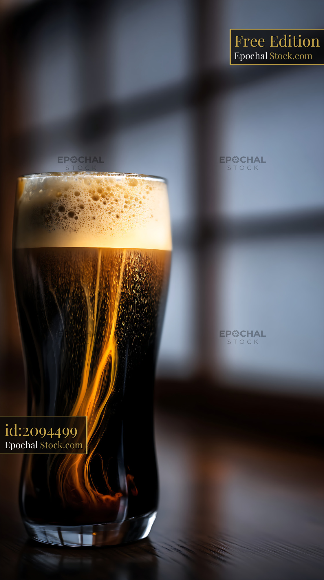 Nitro Caramel Coffee Cold Brew Creamy Head - stock photo