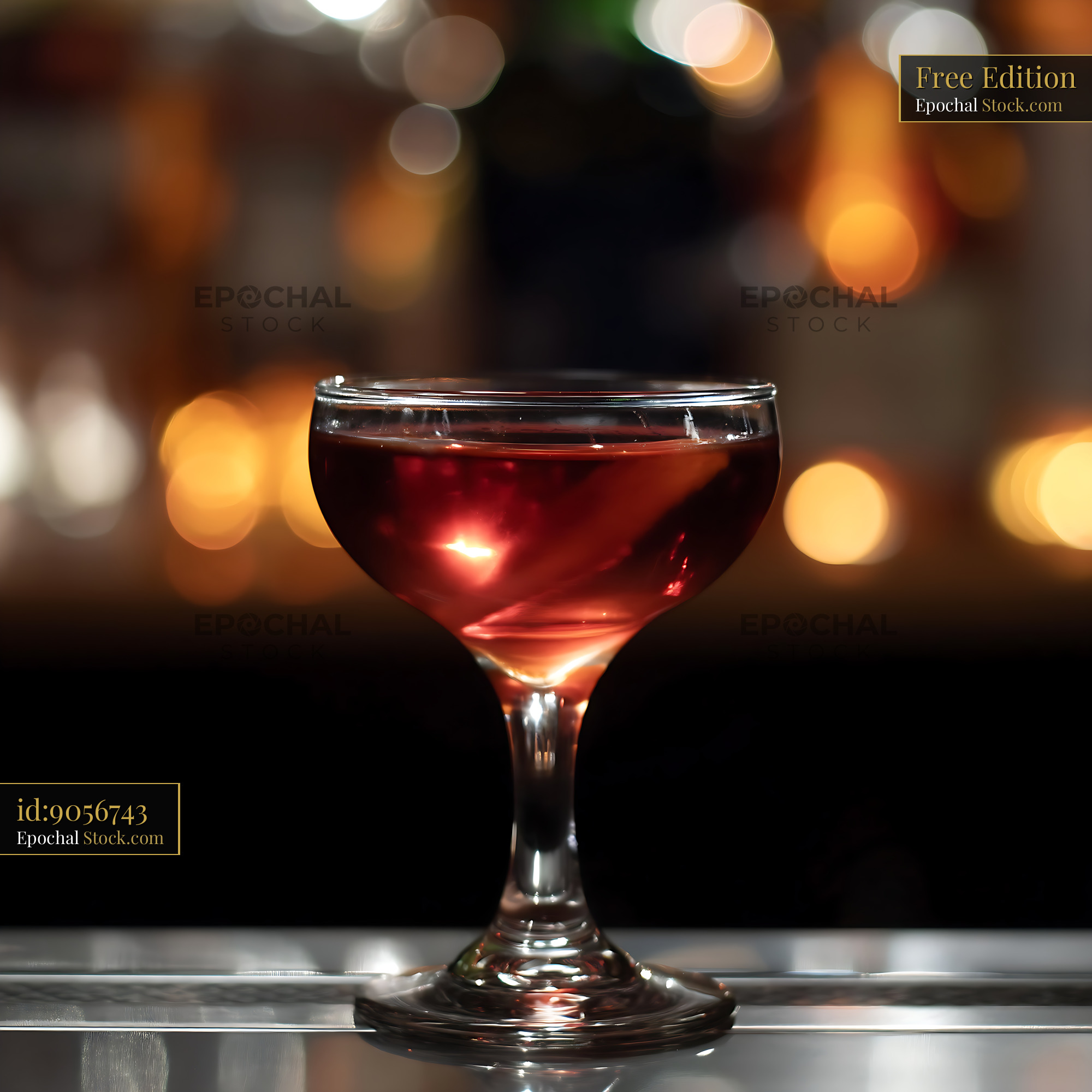 Bushwick Cocktail with Warm Ambient Lights - stock photo