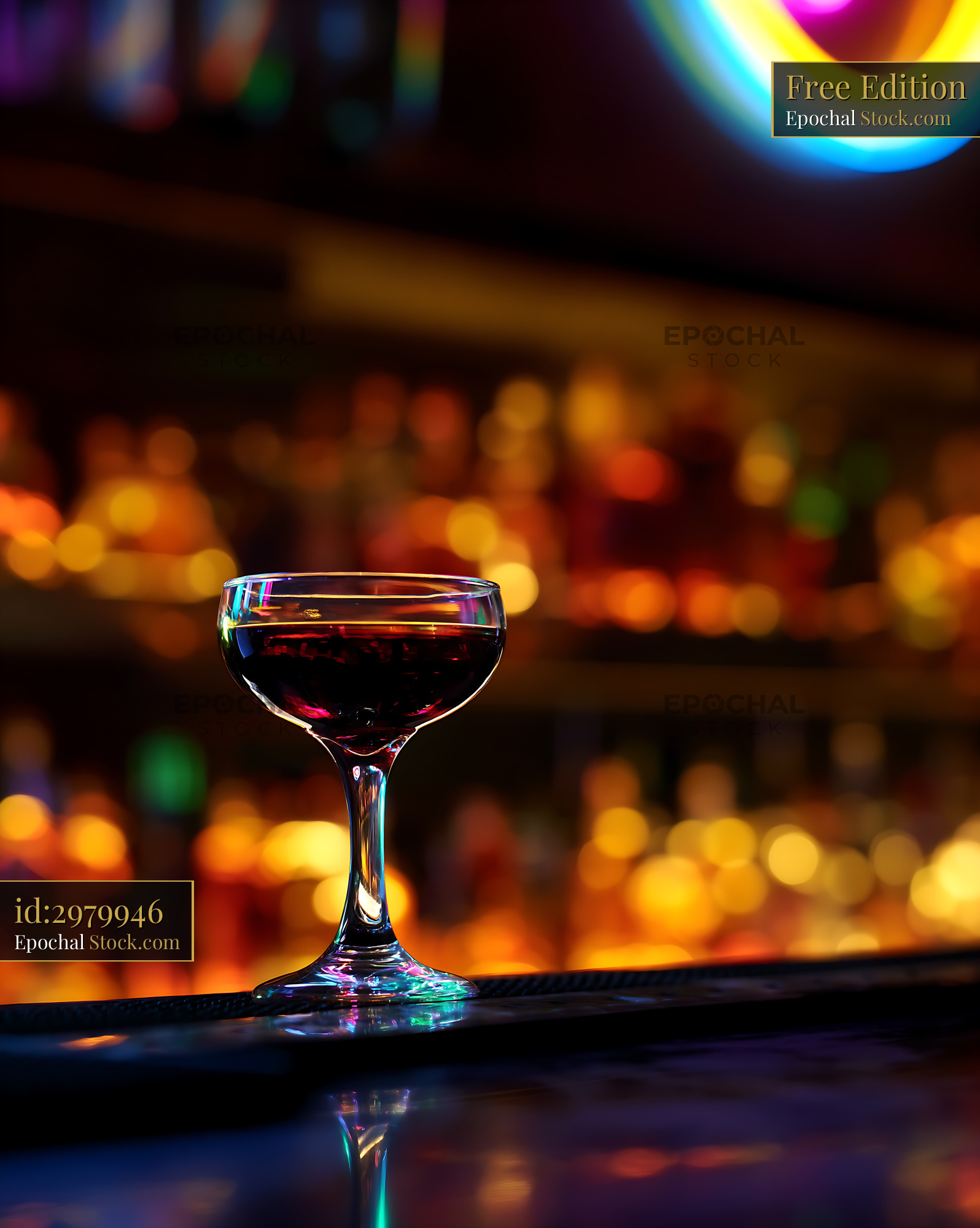 Bushwick Cocktail in Coupe Glass - Nightlife - stock photo