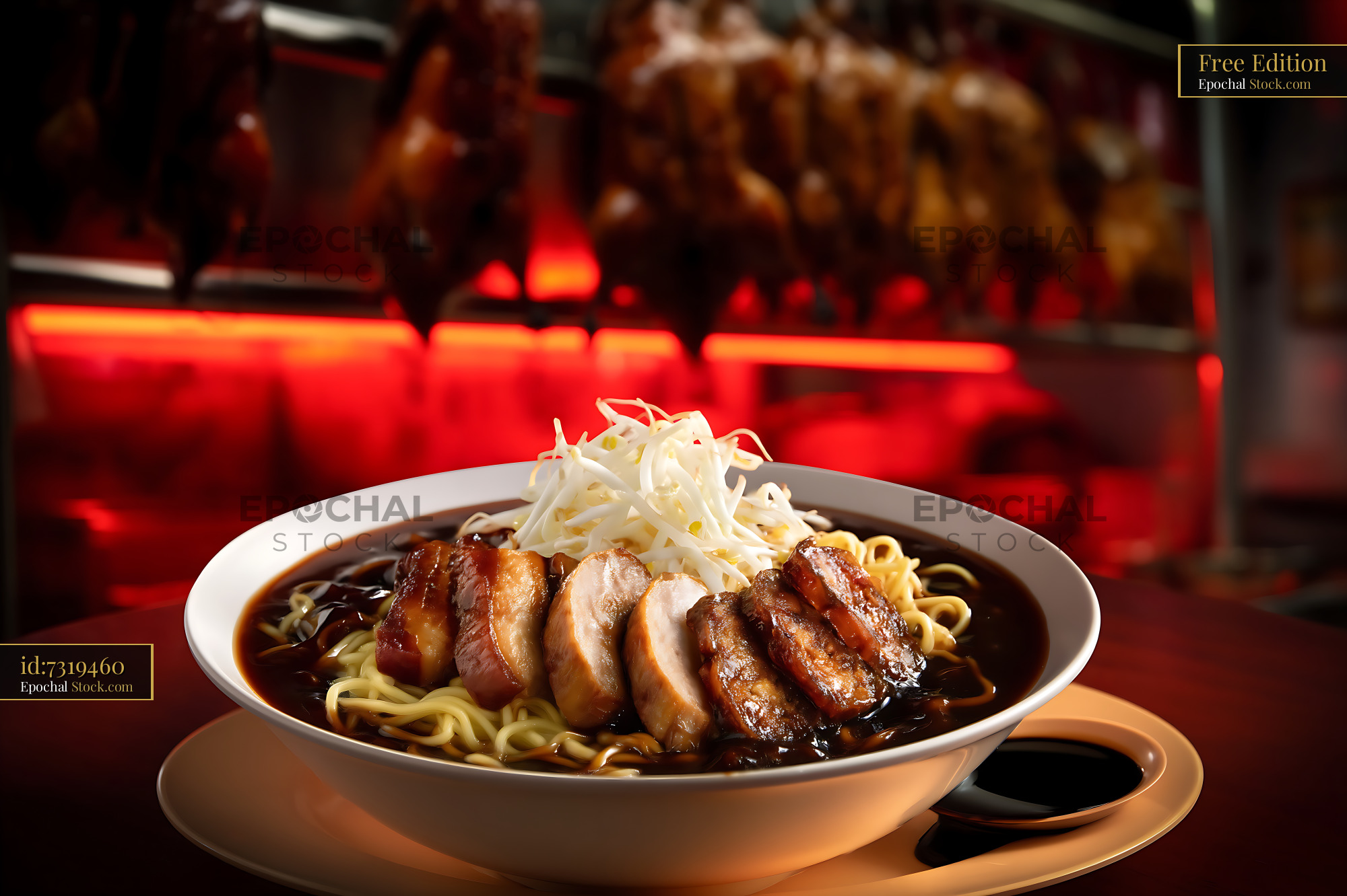 Delicious Lor Mee Soup with Braised Pork and Noodles - stock photo