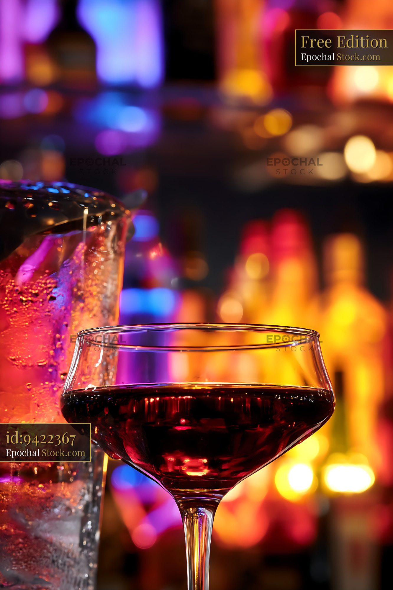 Bushwick Cocktail with Ginger Beer at Night - stock photo