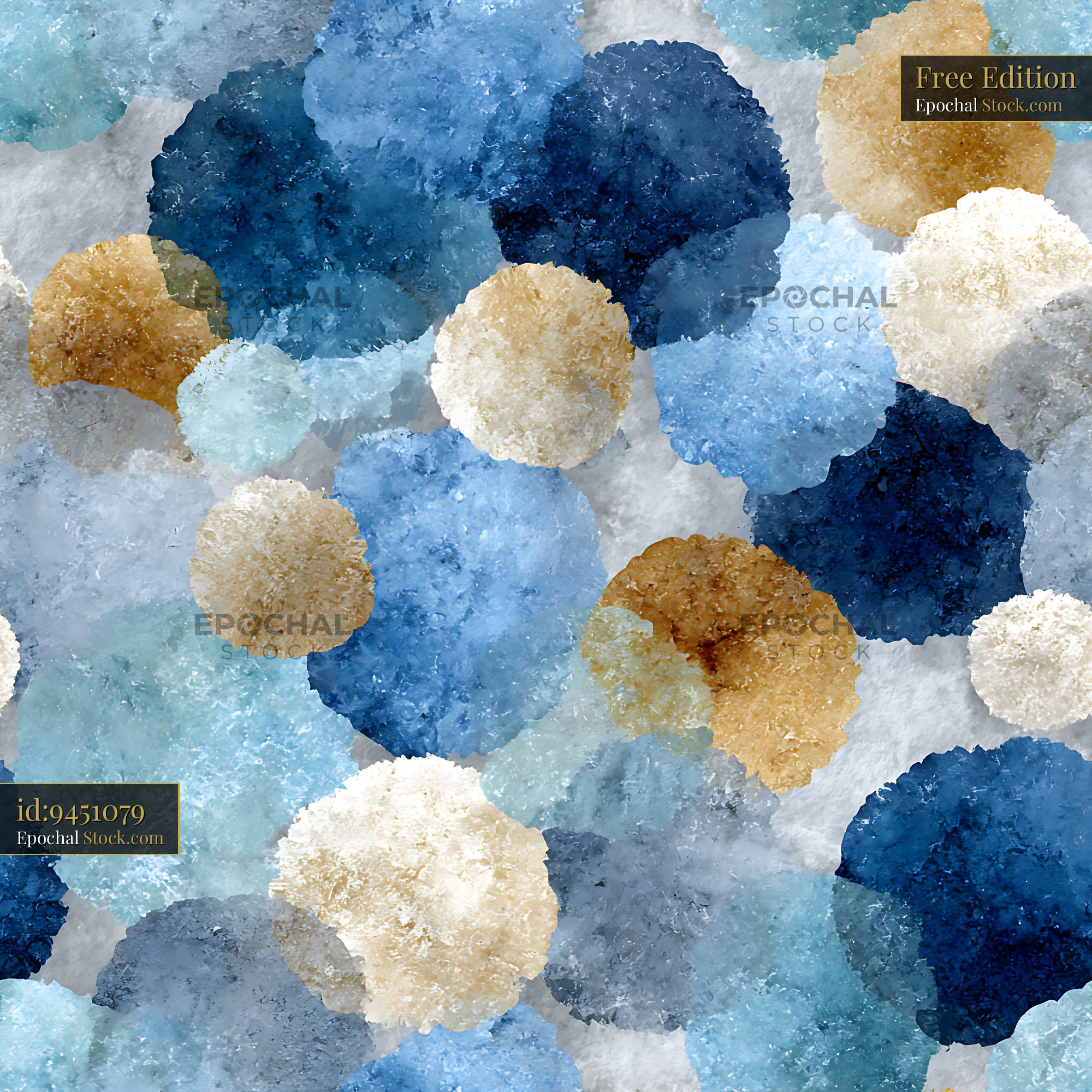 Modern Tie-Dye Textured Circles Seamless Pattern - stock photo