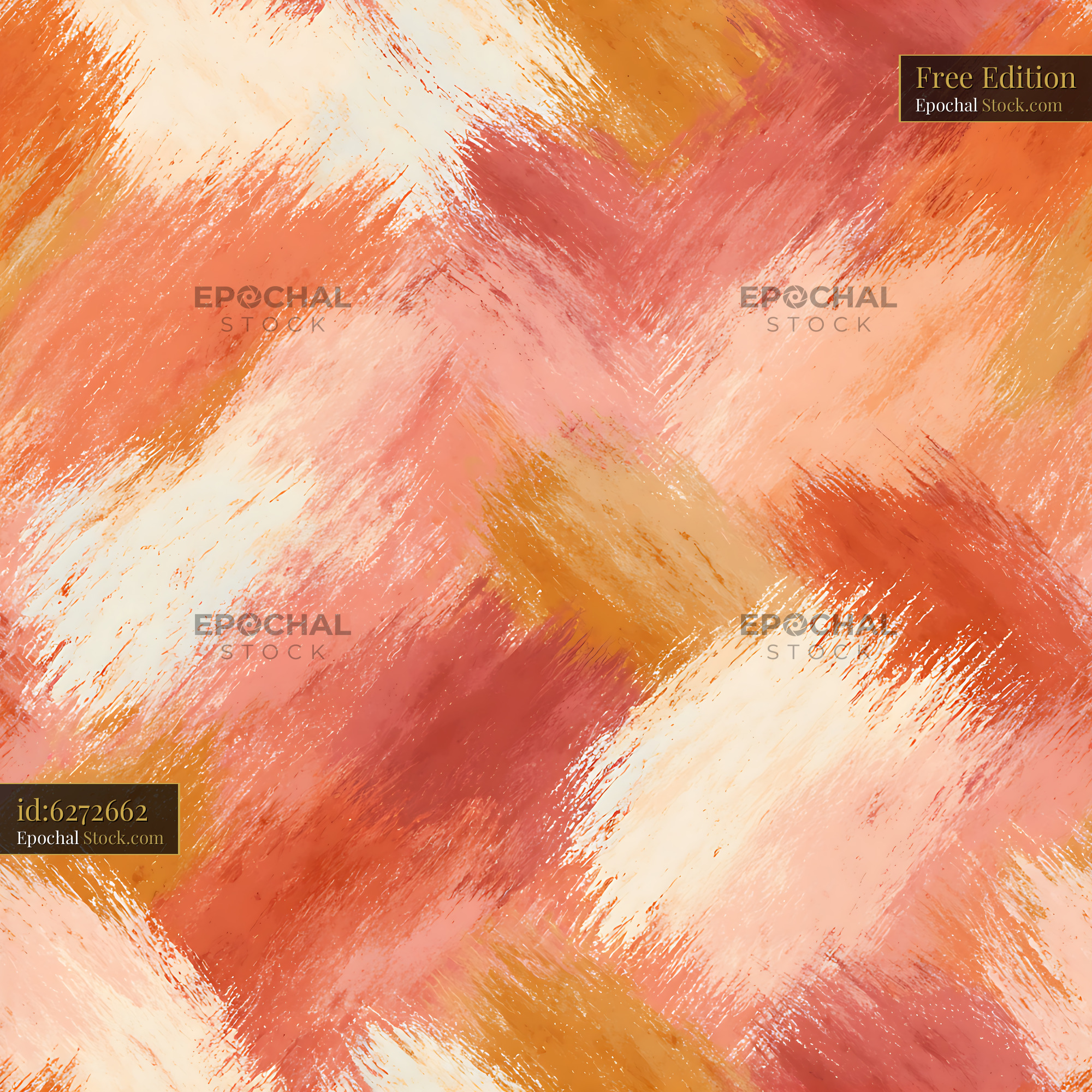 Terracotta Brush Stroke Abstract Seamless Pattern - stock photo