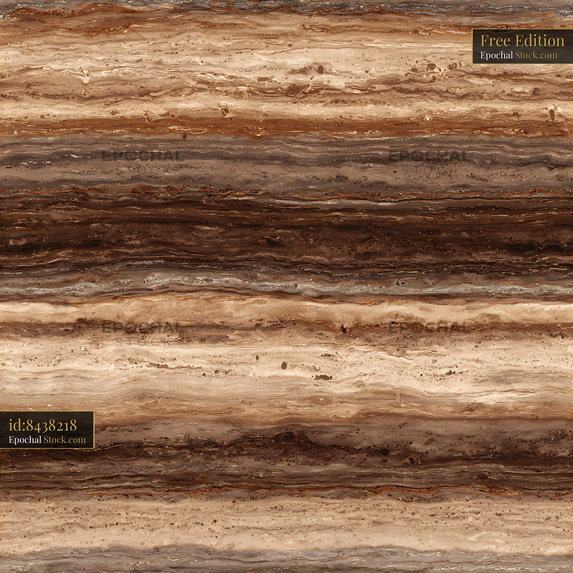 Earthy Sedimentary Rock Texture Seamless Pattern - stock photo