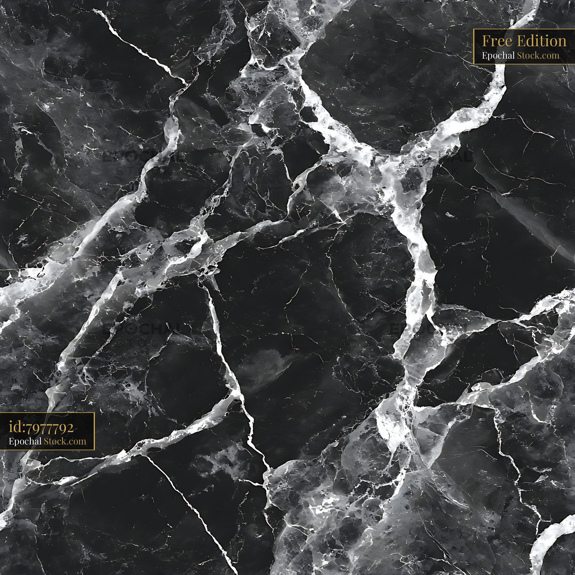 Obsidian Marble Stone Texture Seamless Pattern - stock photo