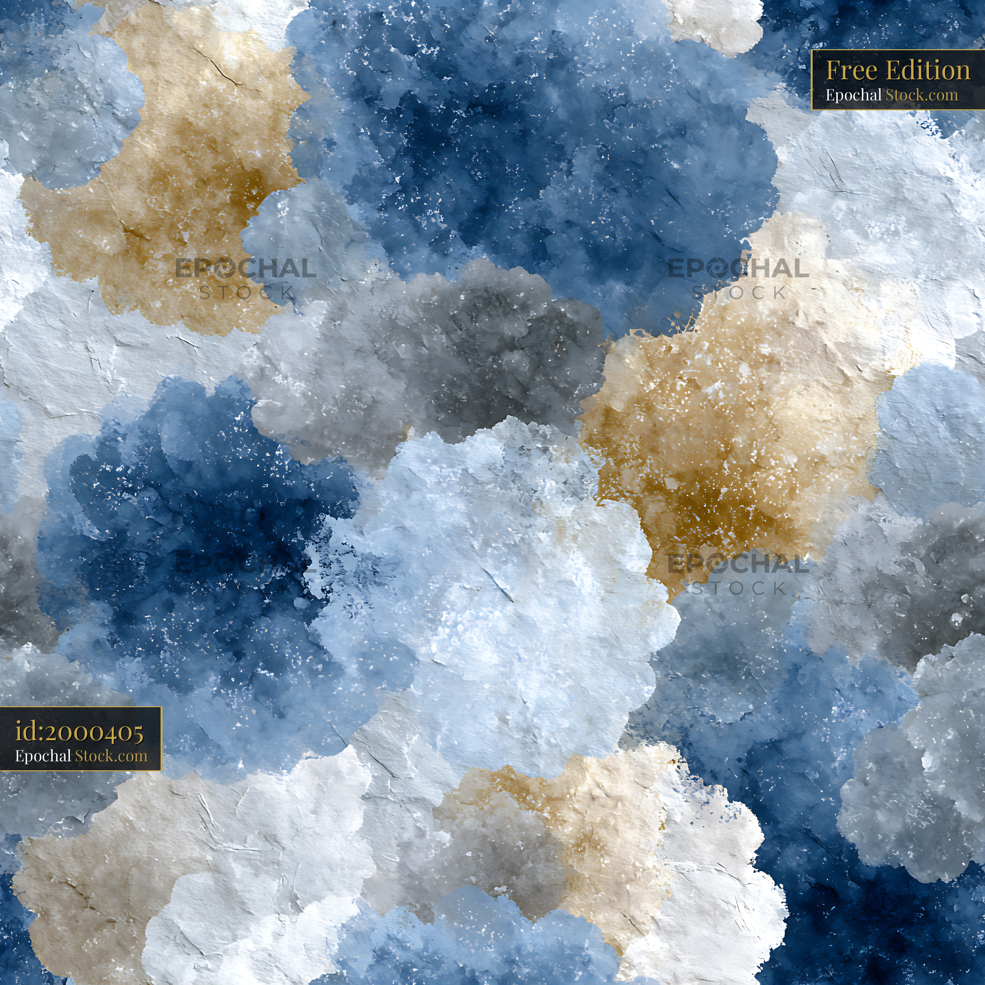 Moody Blue and Mustard Salt Texture Seamless Patte - stock photo