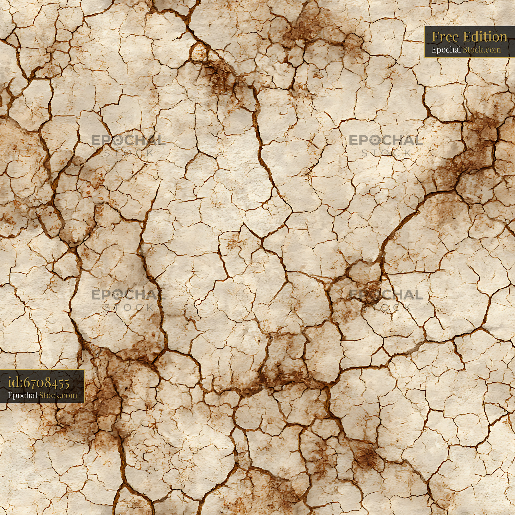 Weathered Cracked Earth Texture Seamless Pattern - stock photo